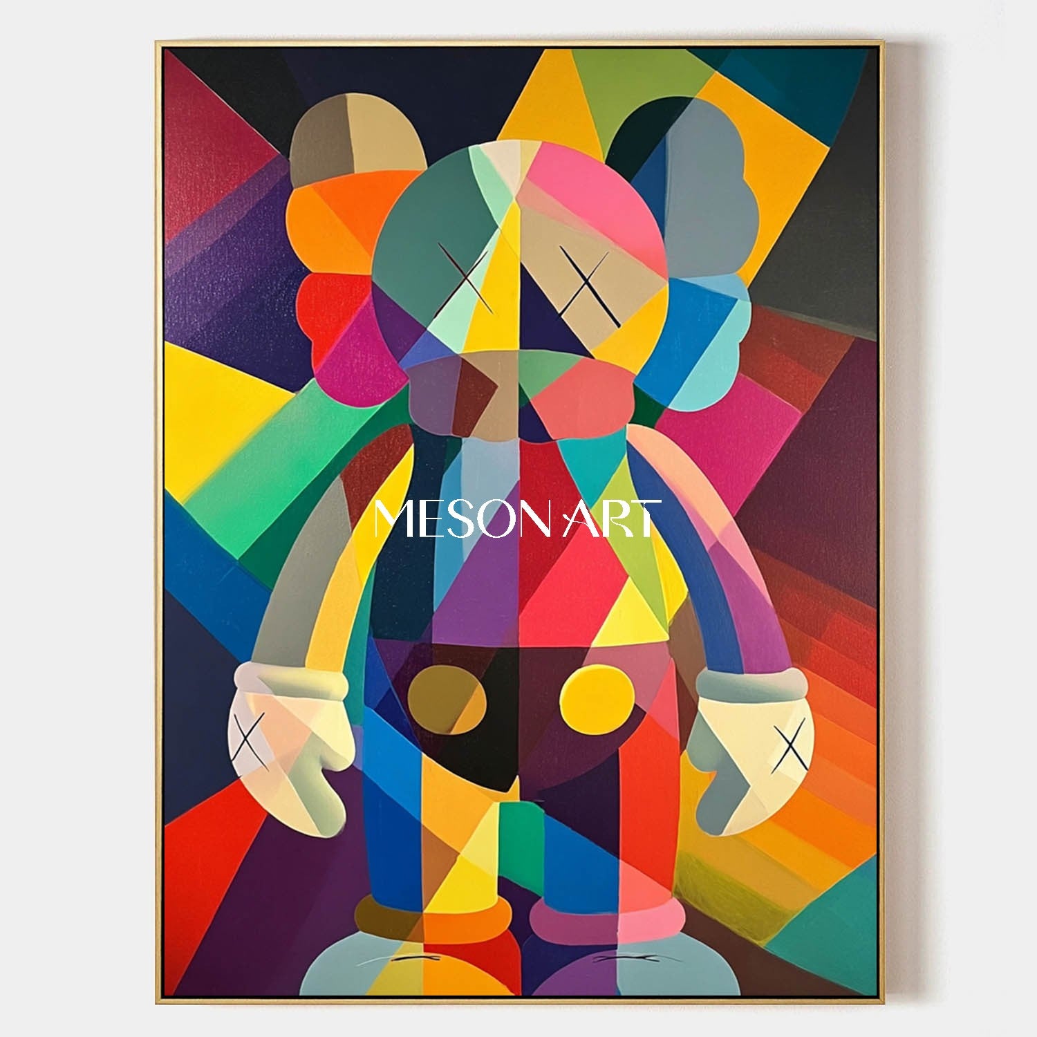 Buy KAWS Pop Abstract Painting Colorful Geometric Wall Art Living Room