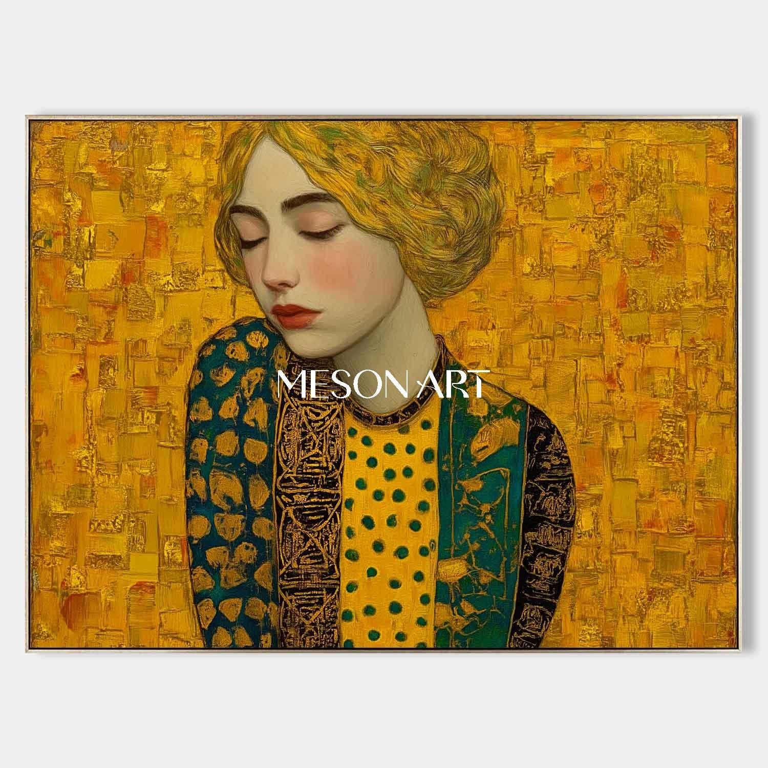 Shop Luxury Klimt Gold Modern Oil Painting Oversized Wall Art Hallway