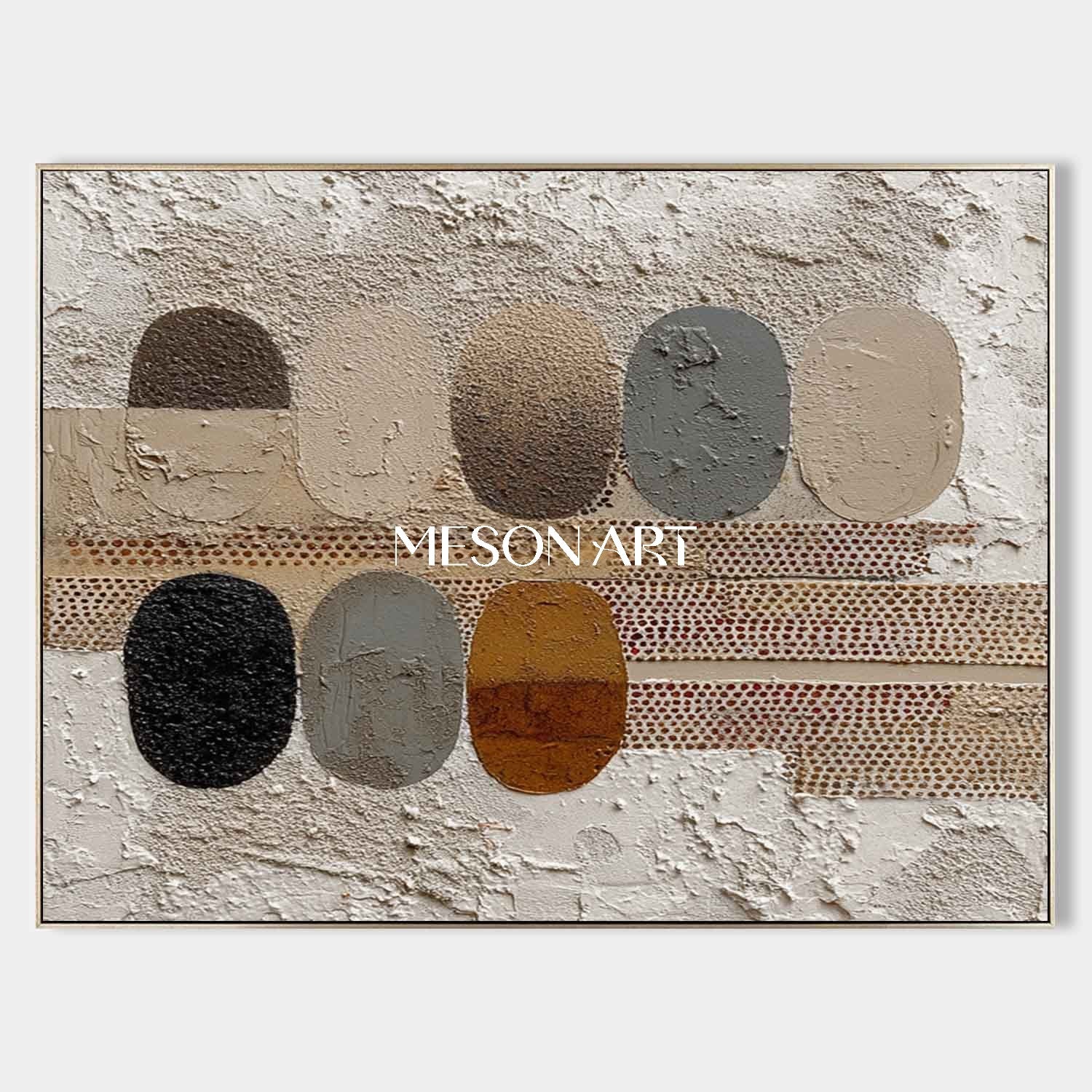 Earthy Tones Wabi-Sabi Large Canvas Textured Wall Art Free Shipping