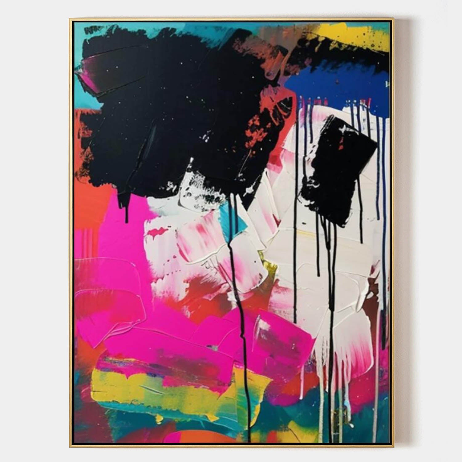 Colorful Texture Painting Palette Knife Abstract Art for Sale Palette Abstract Canvas Wall Art