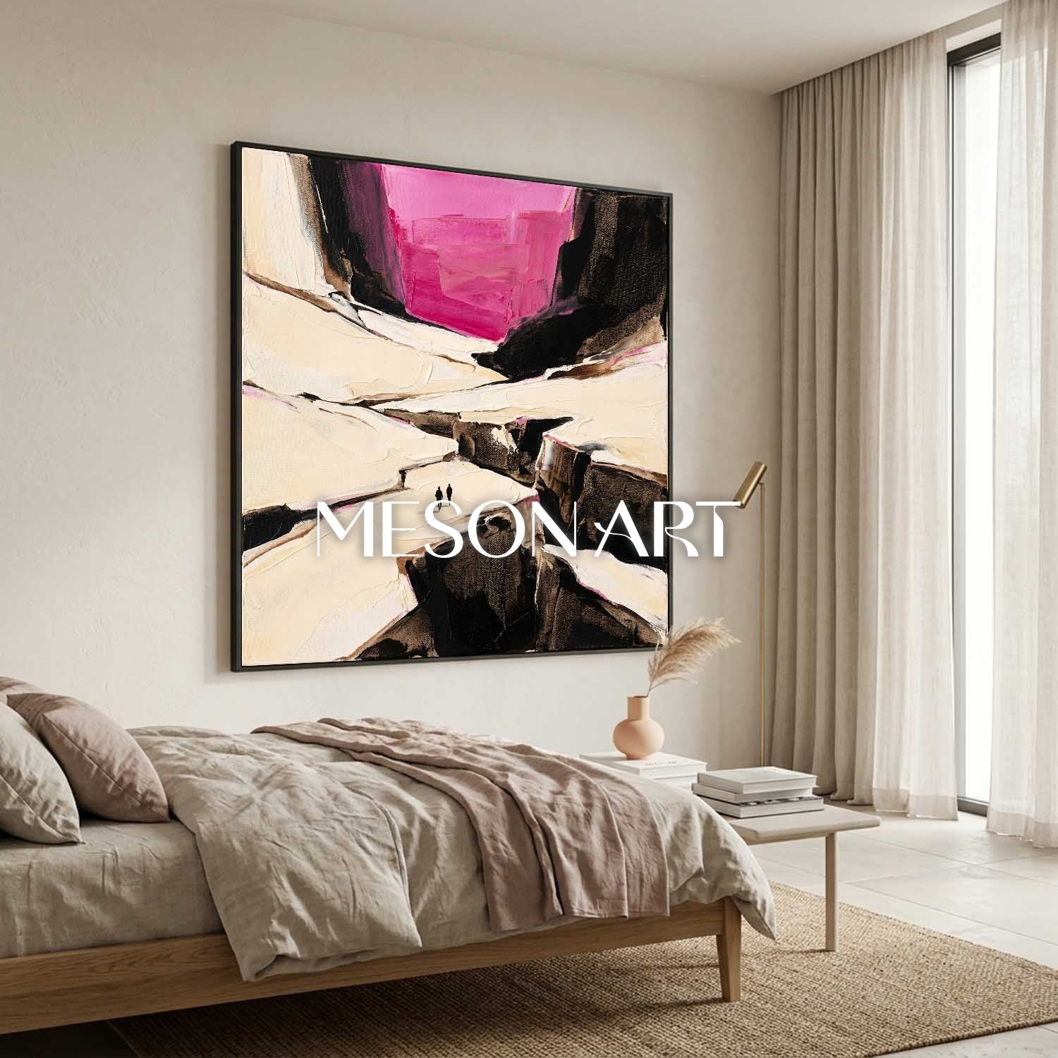 Colorful Pop Art Painting With Geometric Shapes For Modern Living Room Decor