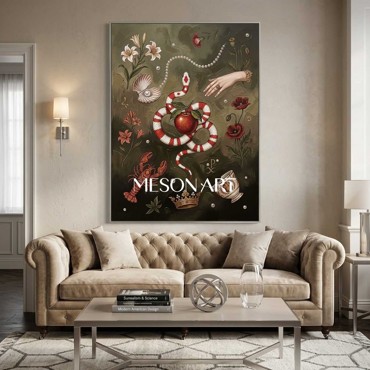 Original Surrealist Oil Painting 100% Hand Painted Large Canvas Art