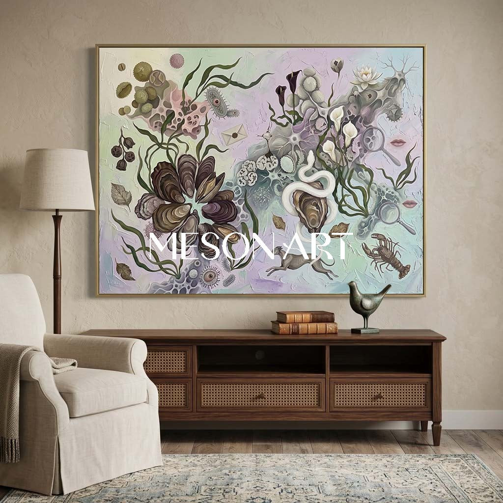 Commission Biological Biological Oil Painting Unique Hand Painted Art