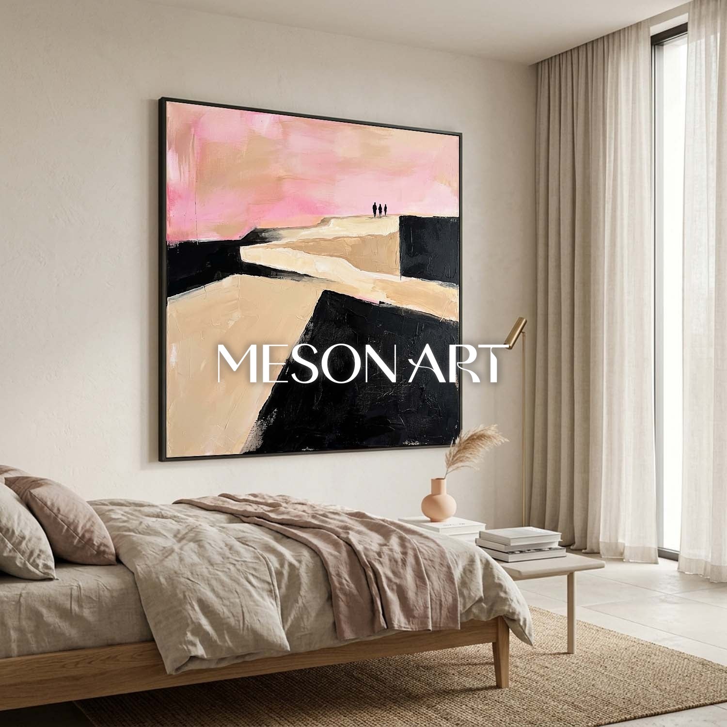 Colorful Pop Art Painting With Geometric Shapes For Modern Living Room Decor