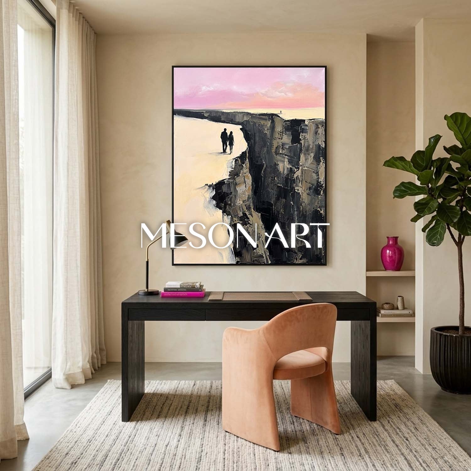 Colorful Pop Art Painting With Geometric Shapes For Modern Living Room Decor