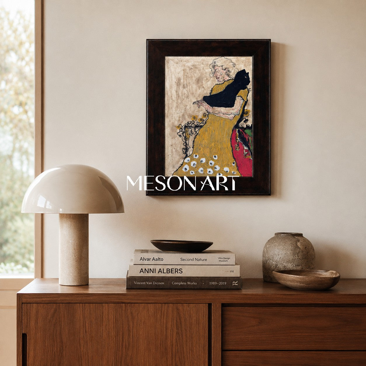 Gold And Black Figurative Painting Original Contemporary Art Rectangular Wall Decor For Living Room By Mesonart