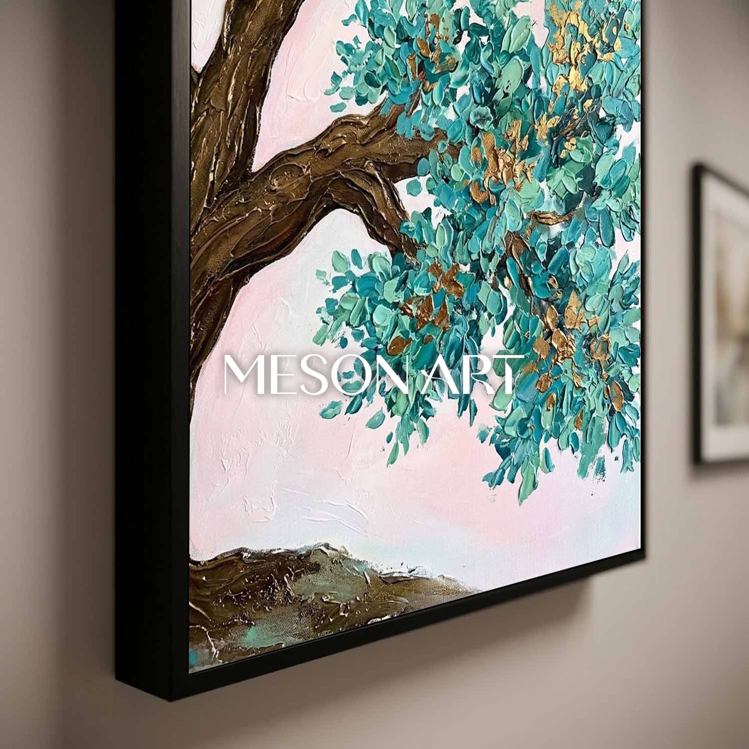 Contemporary Cubist Abstract Painting With Geometric Shapes And Neutral Tones For Modern Home Decor