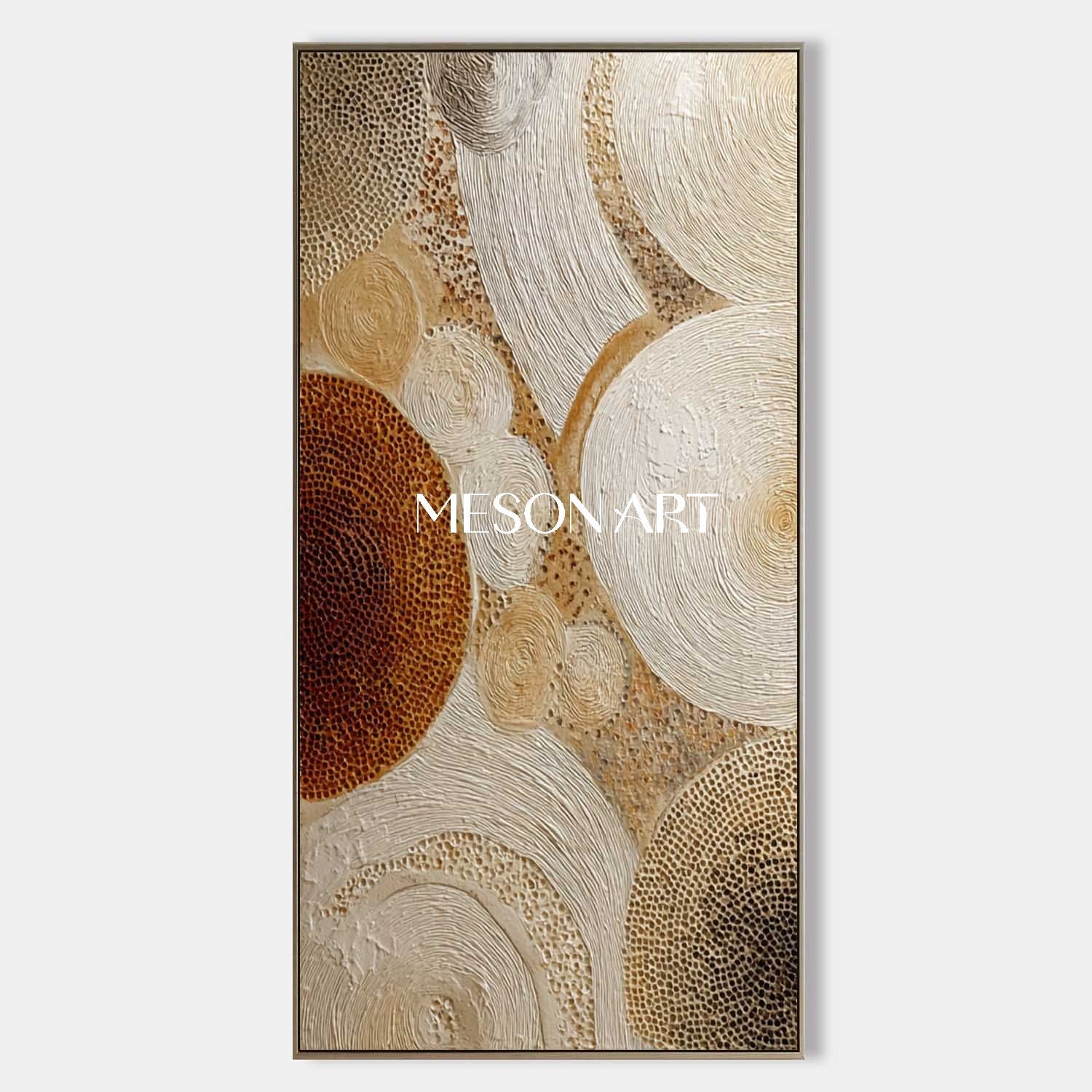 Bohemian Canvas Wall Art – Textured Neutral Tones for Living Rooms