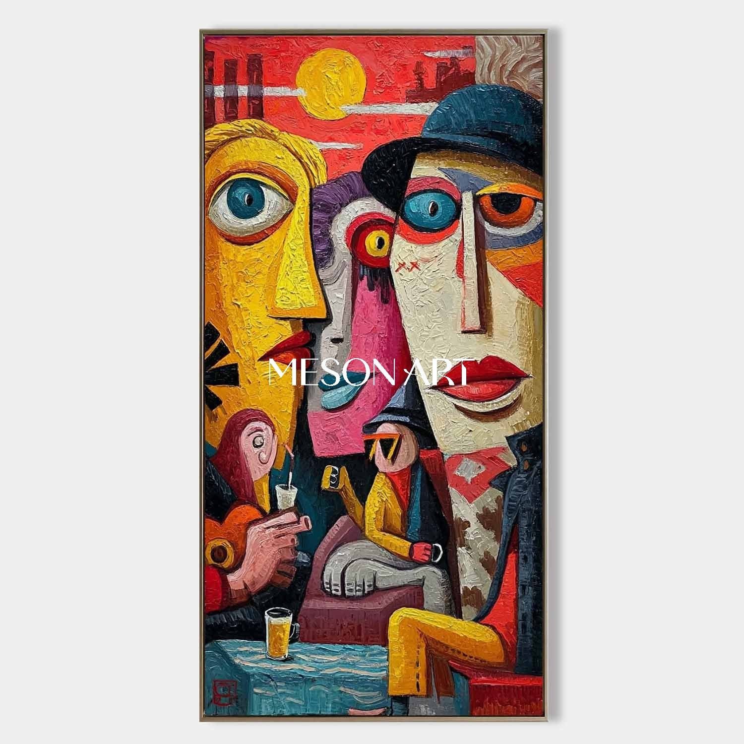 Buy Original Colorful Pop Wall Art Abstract Oil Painting for Halloween