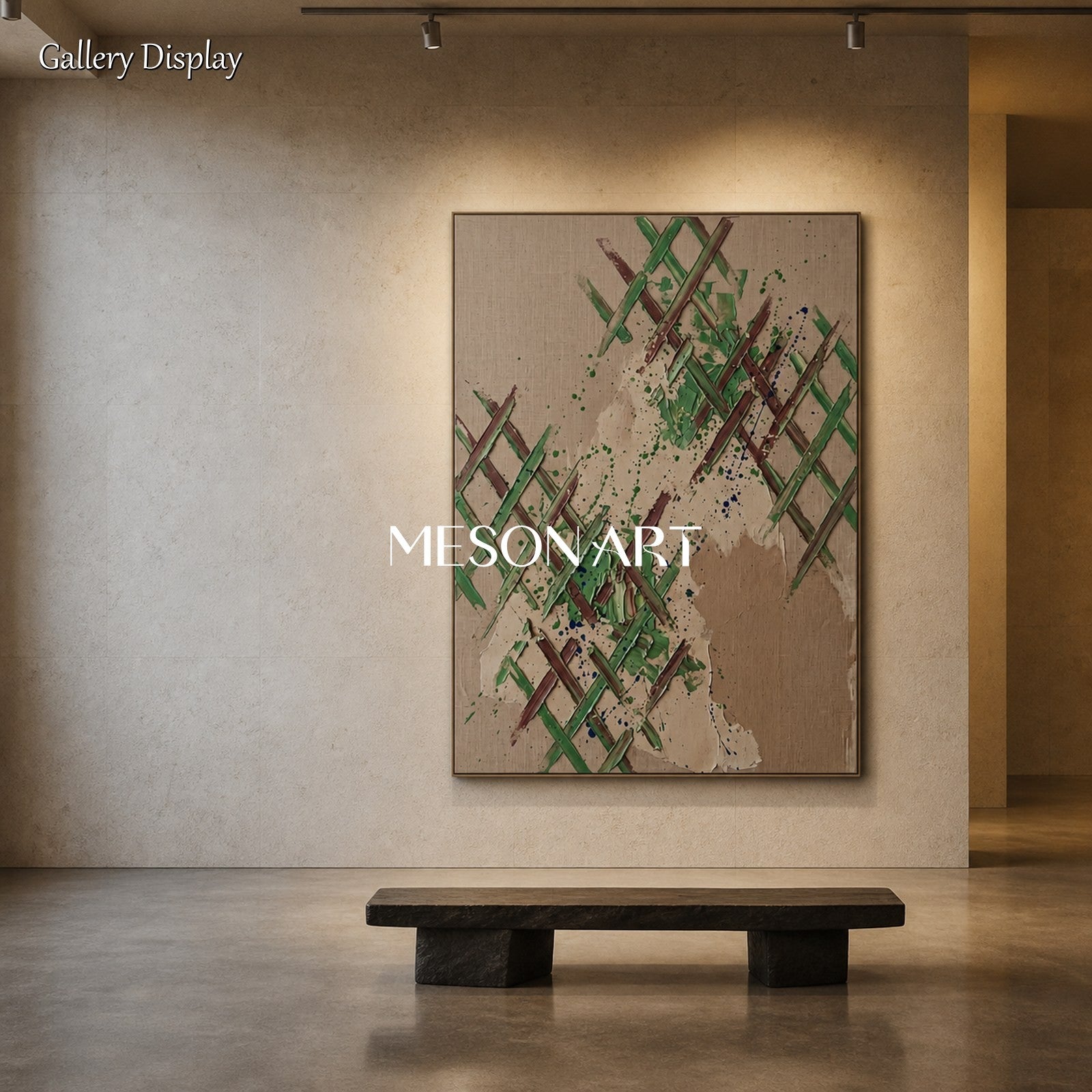 Minimalist Abstract Art With Palette Knife Texture For Modern Living Room Decor
