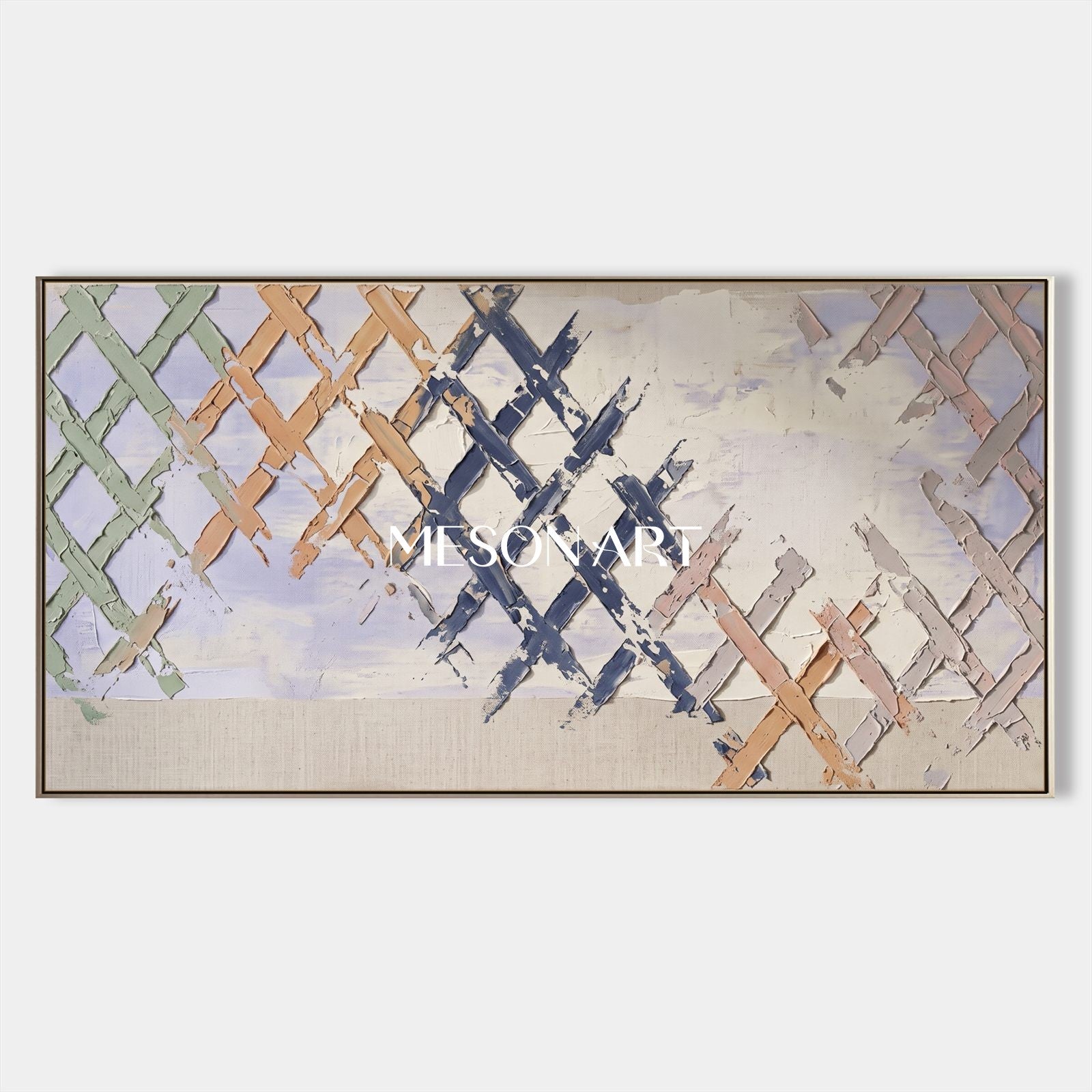 Large Wabi Sabi Art With Textured Relief For Modern Living Room Decor