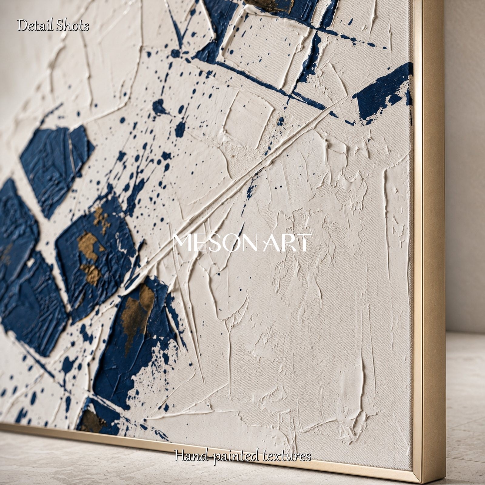 Minimalist Abstract Art With Textured Relief For Modern Living Room Decor