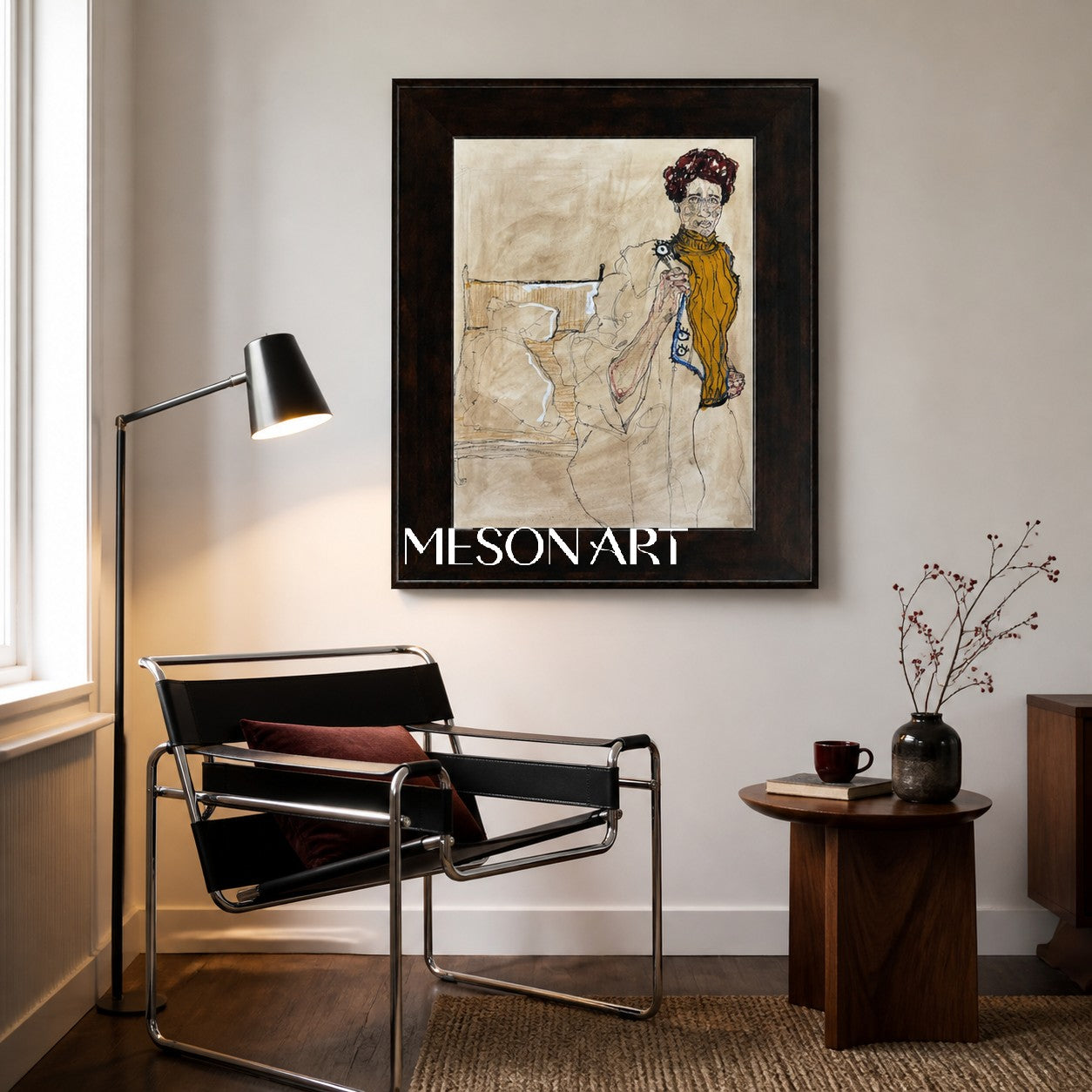 Brown And Gold Expressionist Art Rectangular Gallery Wall Decor Original Artist Hand Painted By Mesonart