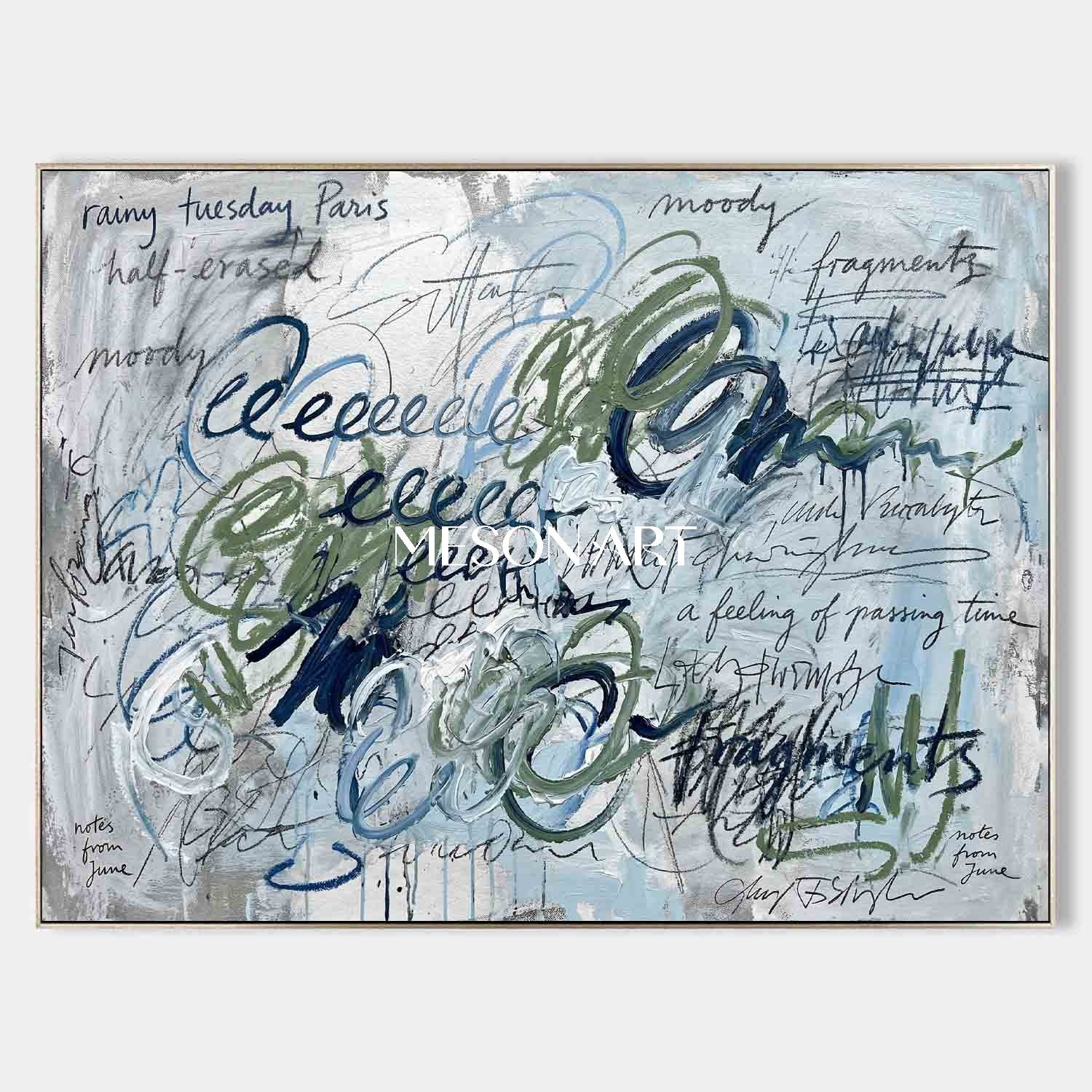 ソファの上の手作り絵画の豪華なオフィスグラフィティアート – MesonArt