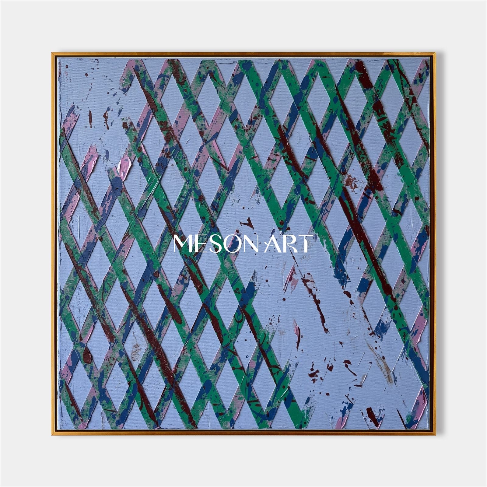 Minimalist Geometric Abstract Art With Textured Relief For Modern Living Room Decor