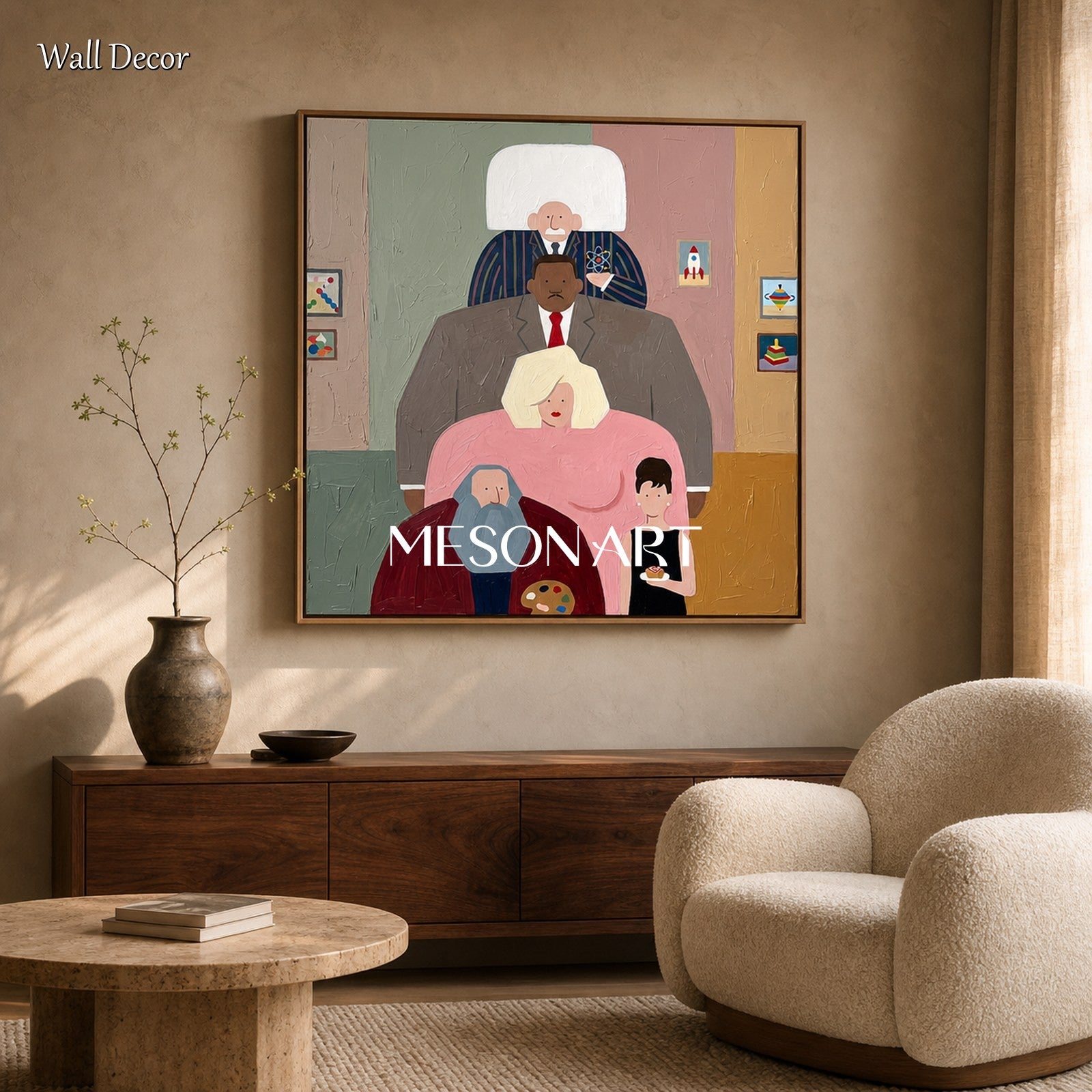 Minimalist Art Painting Of Creative Figures For Modern Home Decor