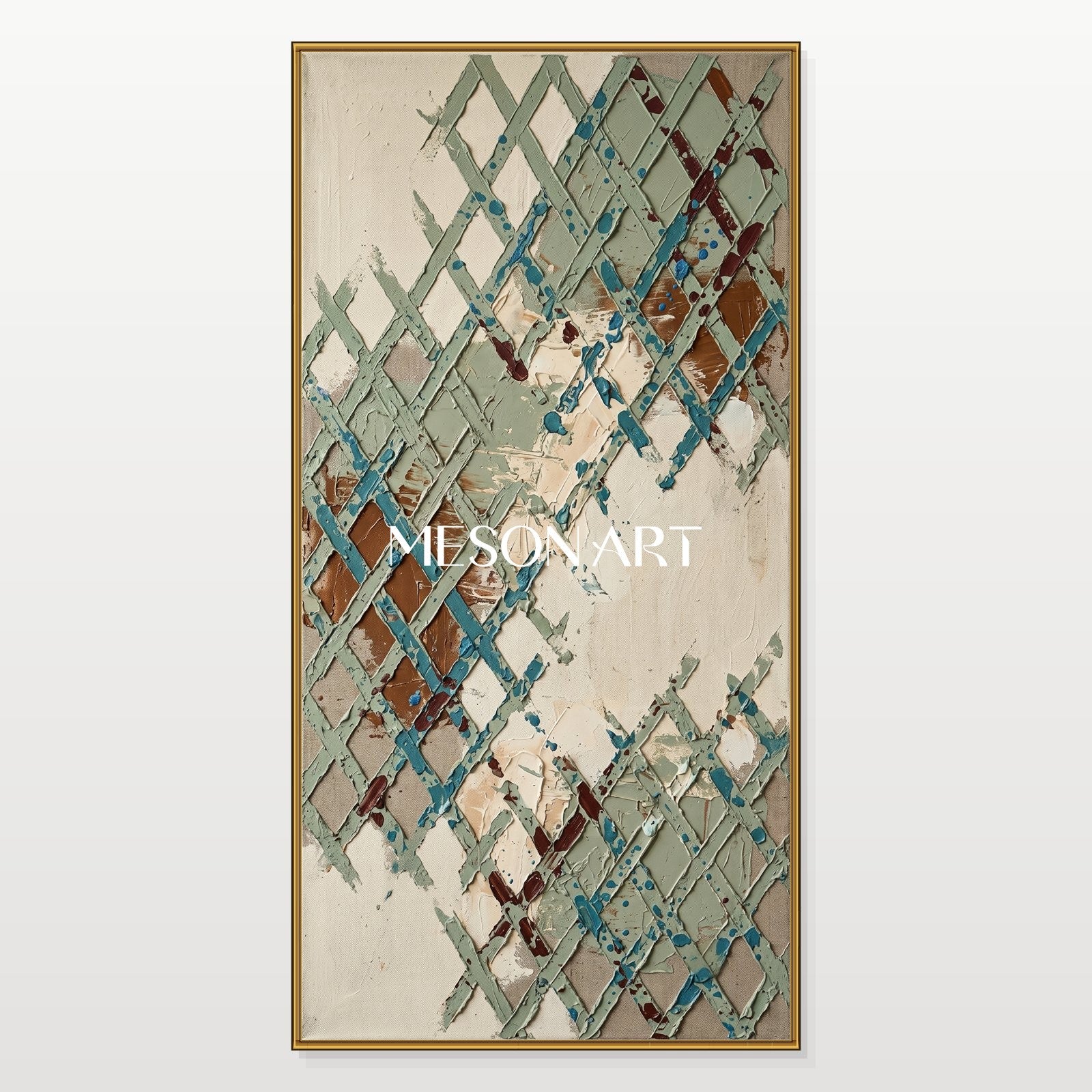 Minimalist Geometric Abstract Art With Textured Relief For Modern Living Room Decor