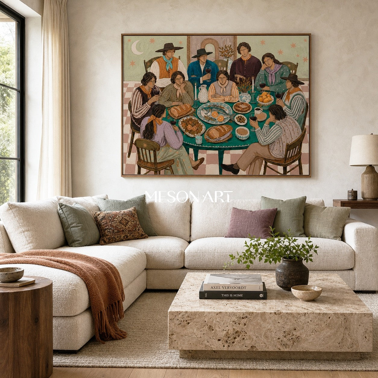 Charming Family Dinner Party Art For Modern Farmhouse Dining Room Decor