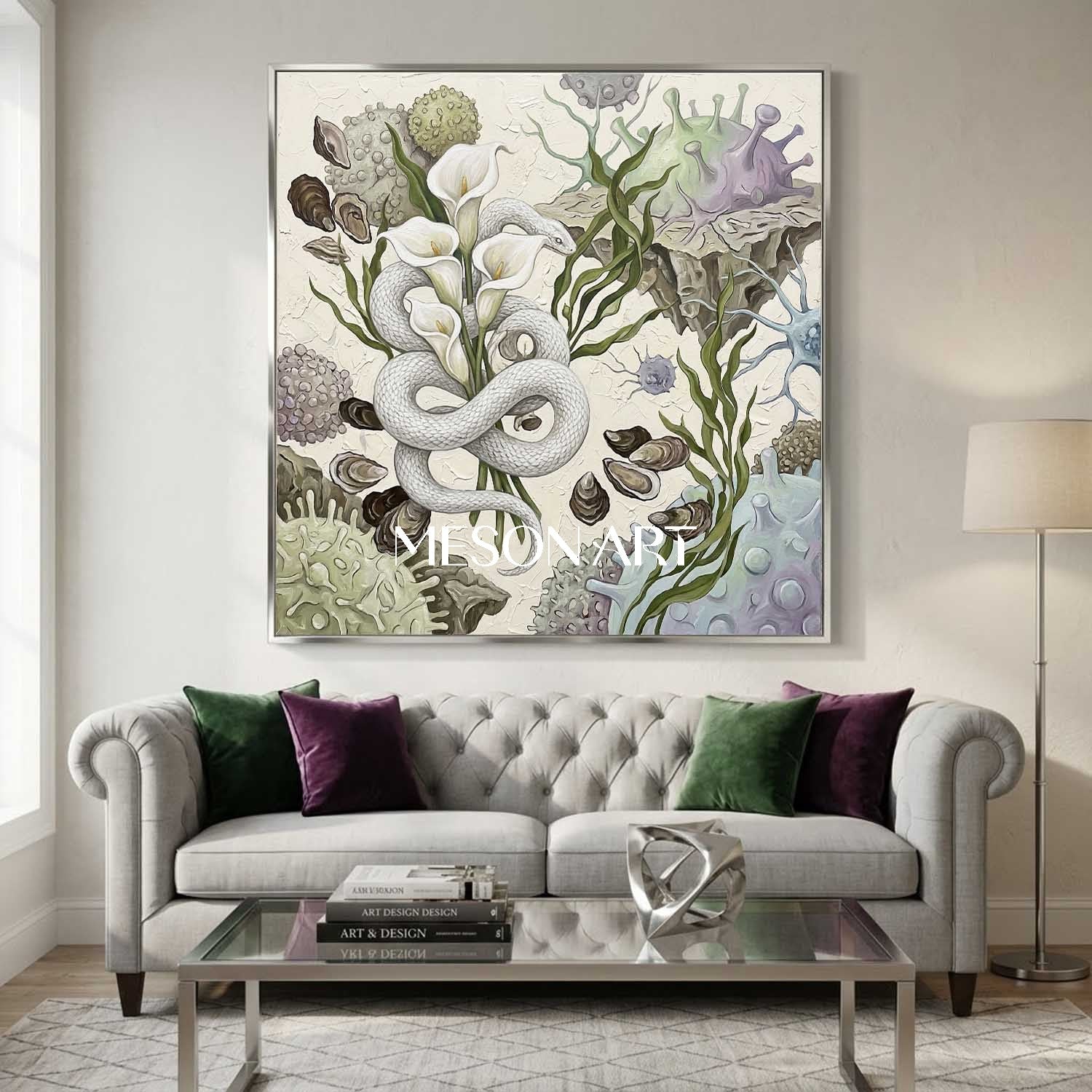 Custom White Biological Surrealism Fine Art Serene Calla Lily Decor