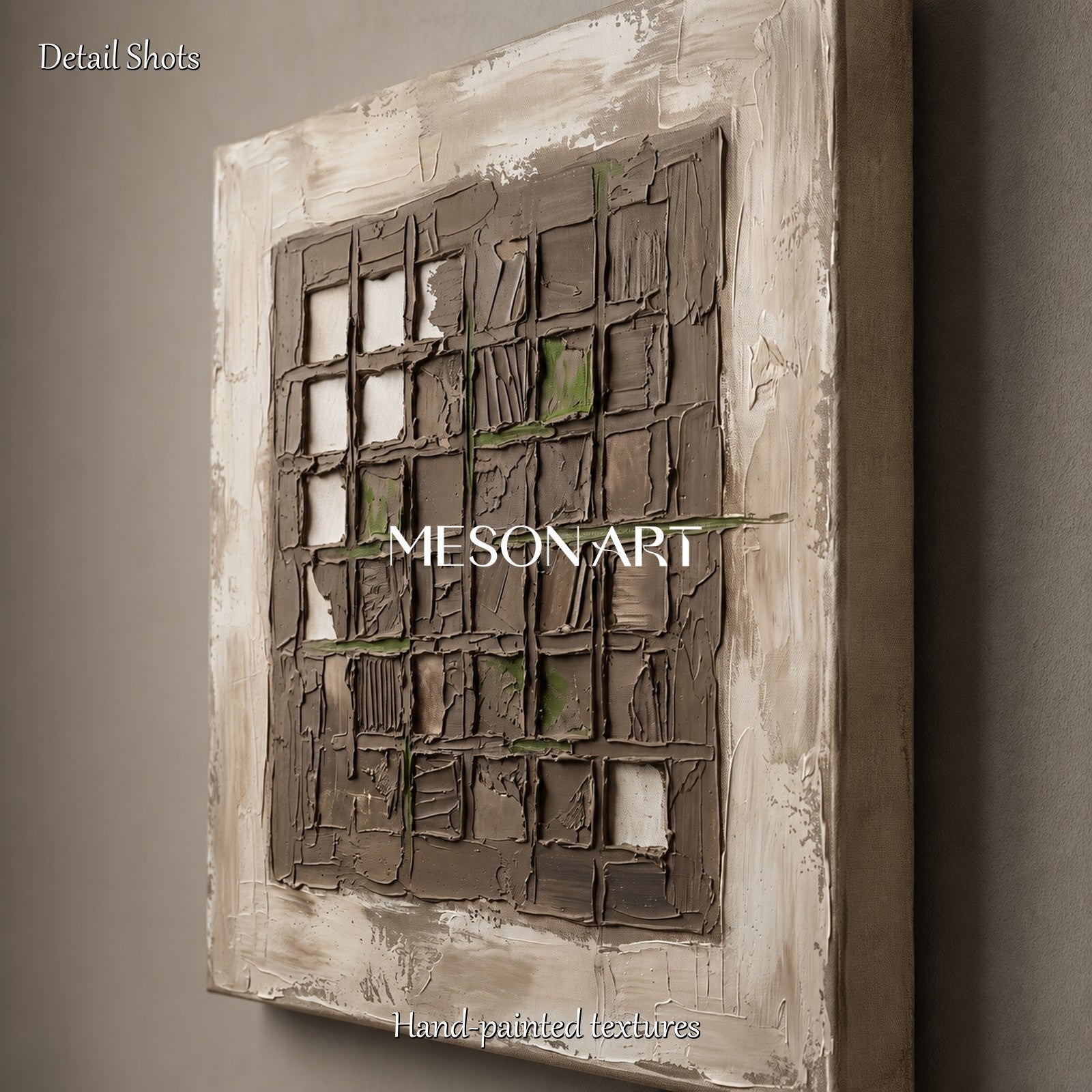 Wabi-Sabi Textured Abstract Art With Earthy Tones For Modern Living Room Decor