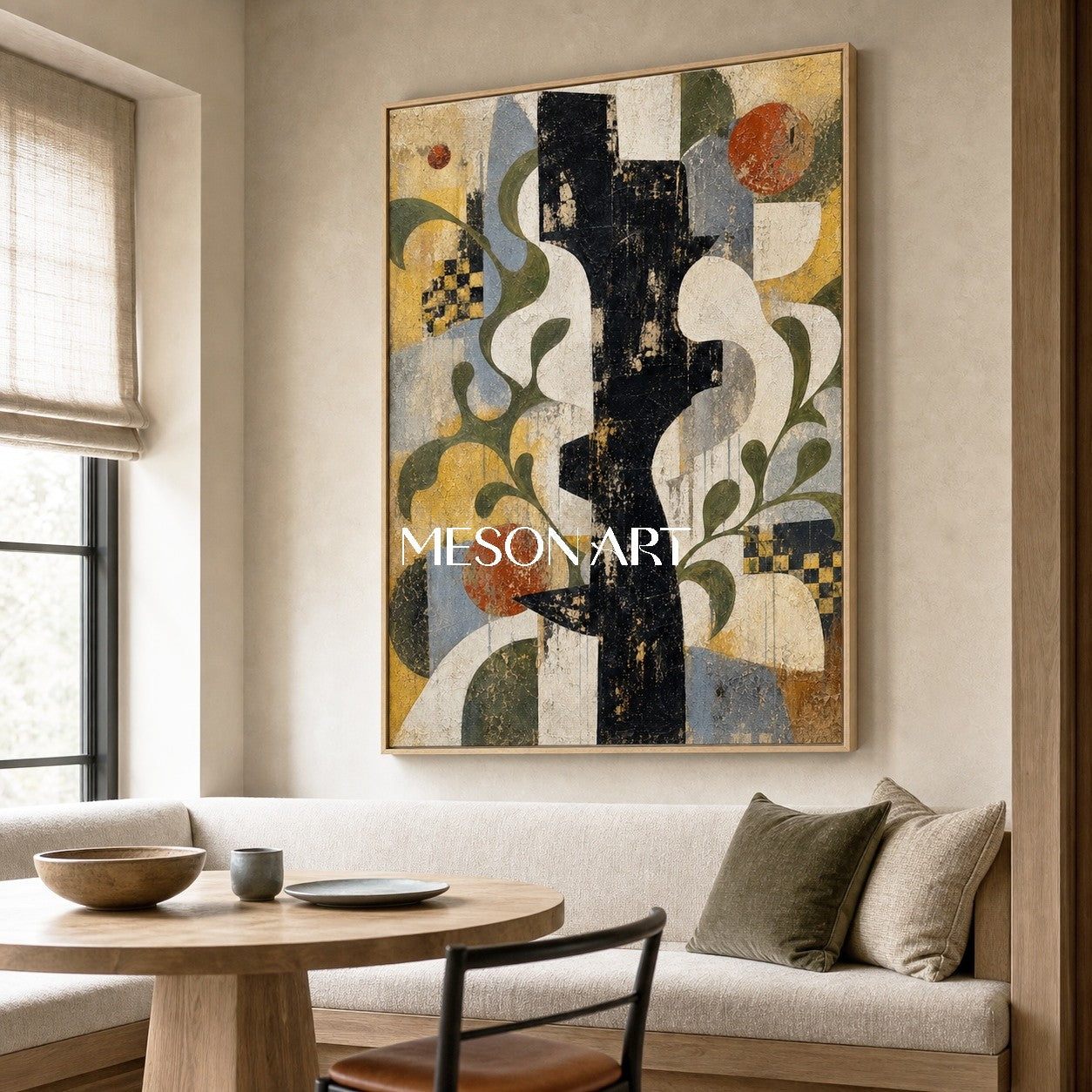 Urban Graffiti Abstract Art With Textured Relief For Modern Living Room Decor