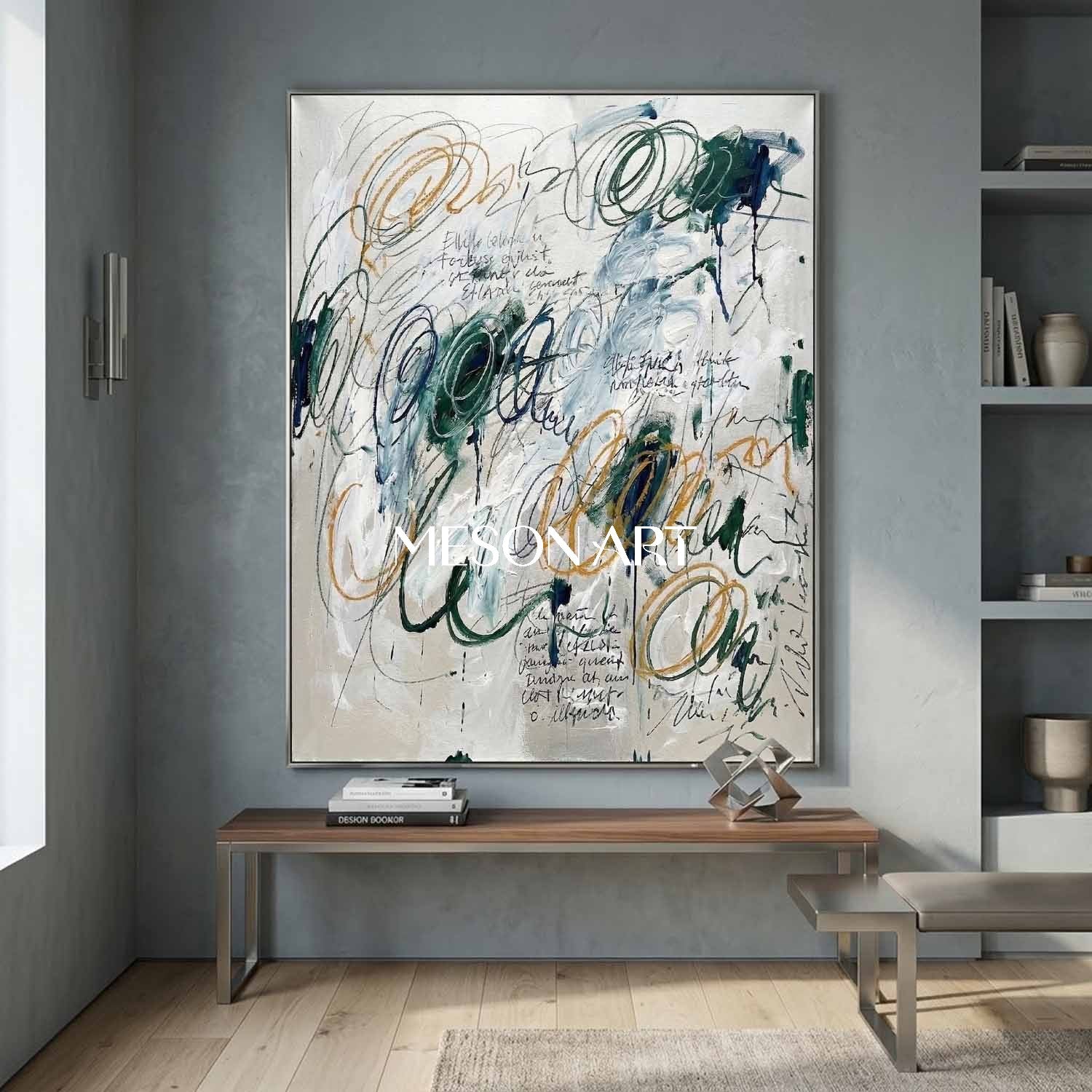 Large Original Scribble Abstract Oil Painting Large Texture Canvas Art