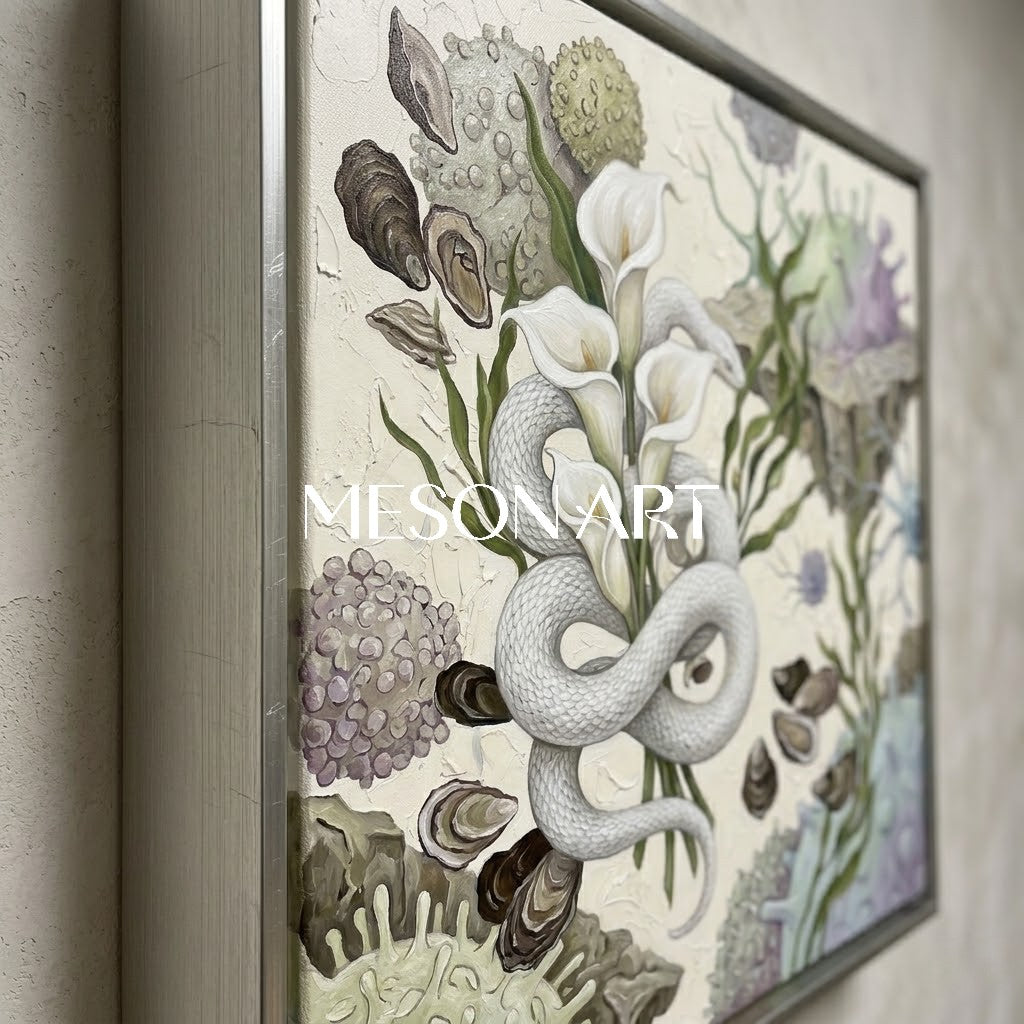 Custom White Biological Surrealism Fine Art Serene Calla Lily Decor