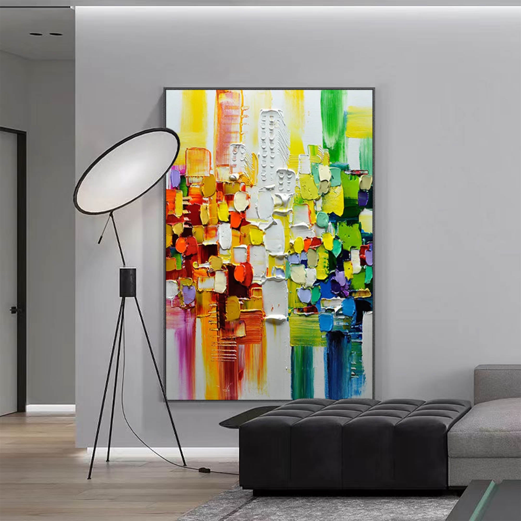 Color Oil Paintings Palette Knife Abstract Painting Abstract Knife Canvas Art Color Texture Wall Art