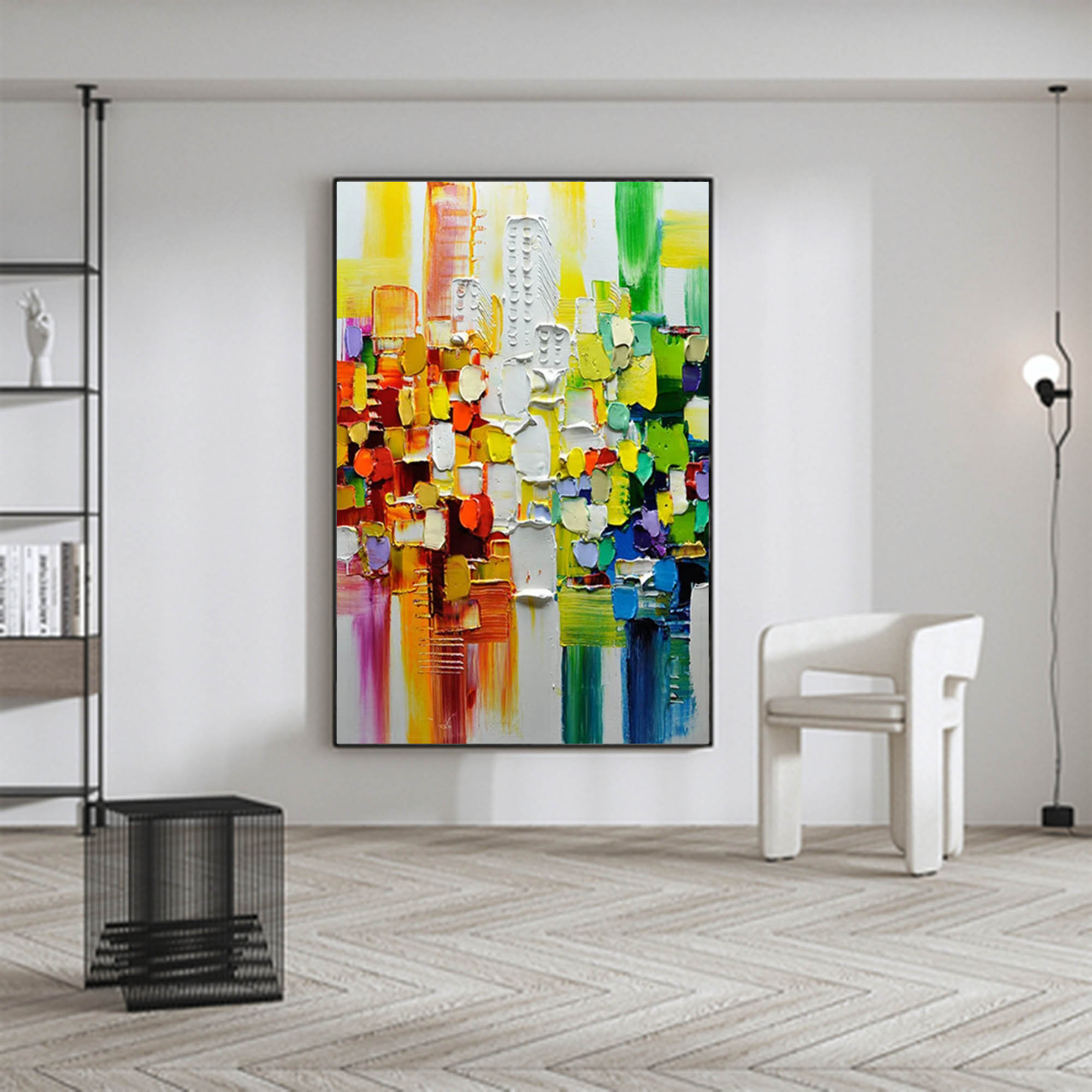 Color Oil Paintings Palette Knife Abstract Painting Abstract Knife Canvas Art Color Texture Wall Art