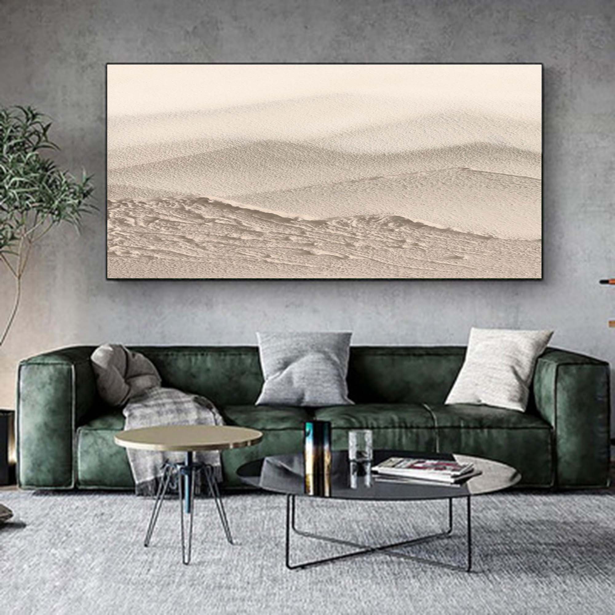 3D Large Beige Textured Abstract Canvas Art Wabi Sabi Wall Decor Thick Acrylic Abstract Painting