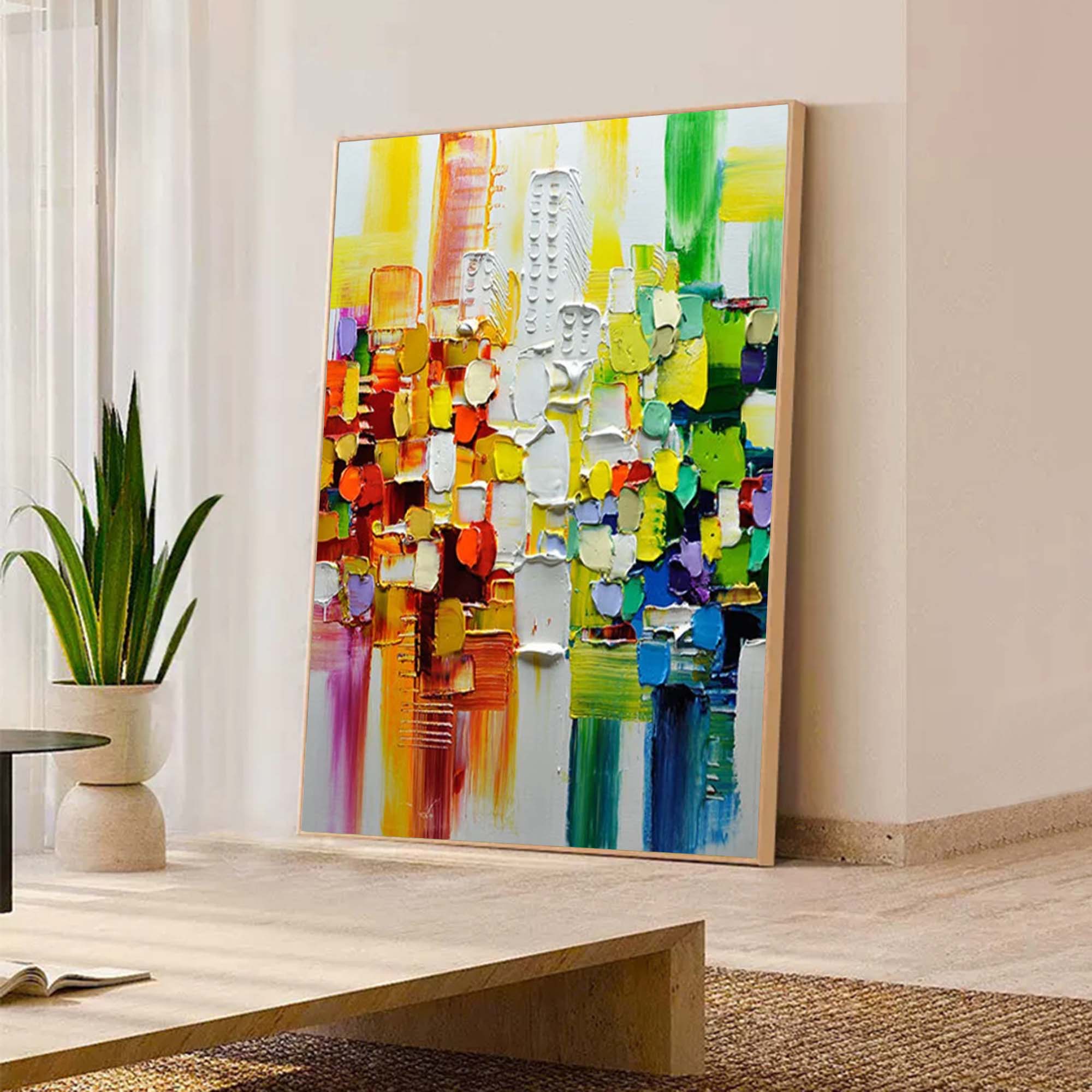 Color Oil Paintings Palette Knife Abstract Painting Abstract Knife Canvas Art Color Texture Wall Art