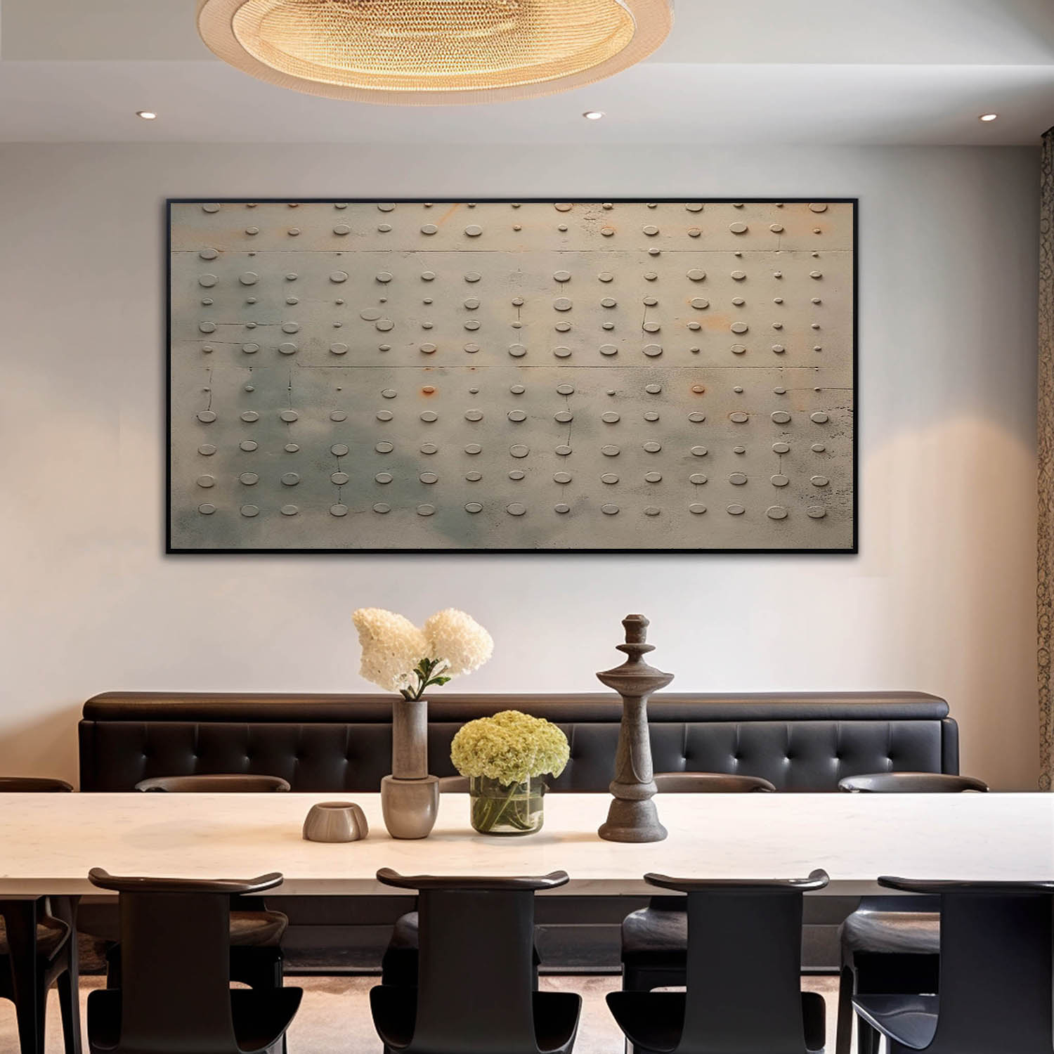 Large Brown Textured Abstract Canvas Wall Art Brown Minimalist Textured Painting Brown Abstract Art for Sale