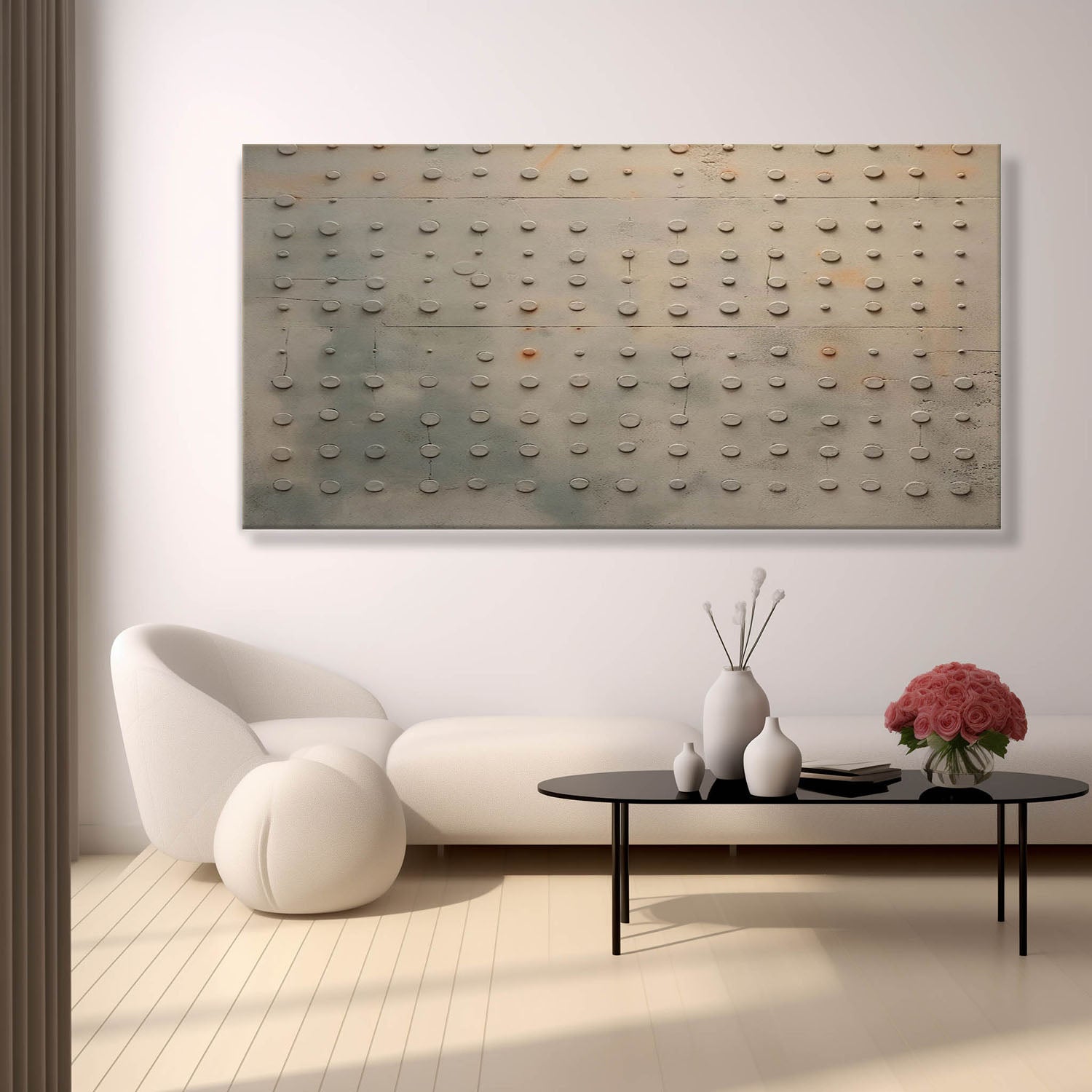 Large Brown Textured Abstract Canvas Wall Art Brown Minimalist Textured Painting Brown Abstract Art for Sale