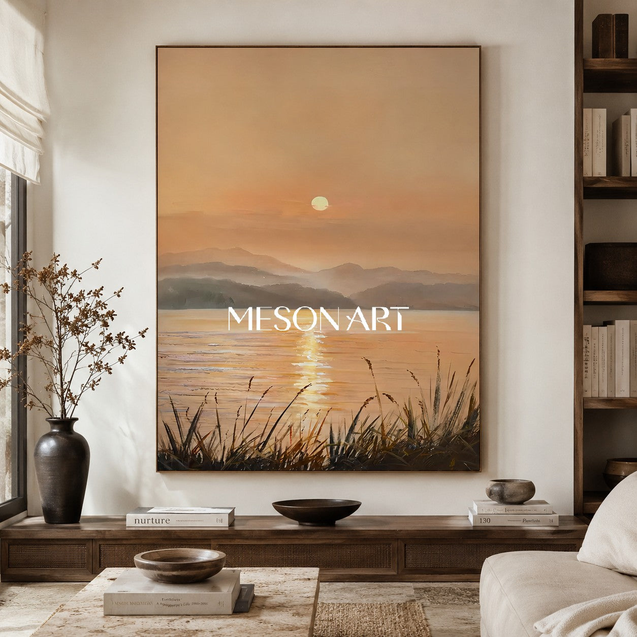 Sunrise Oil Painting Large Landscape Art Large Landscape Wall Art Landscape Painting on Canvas