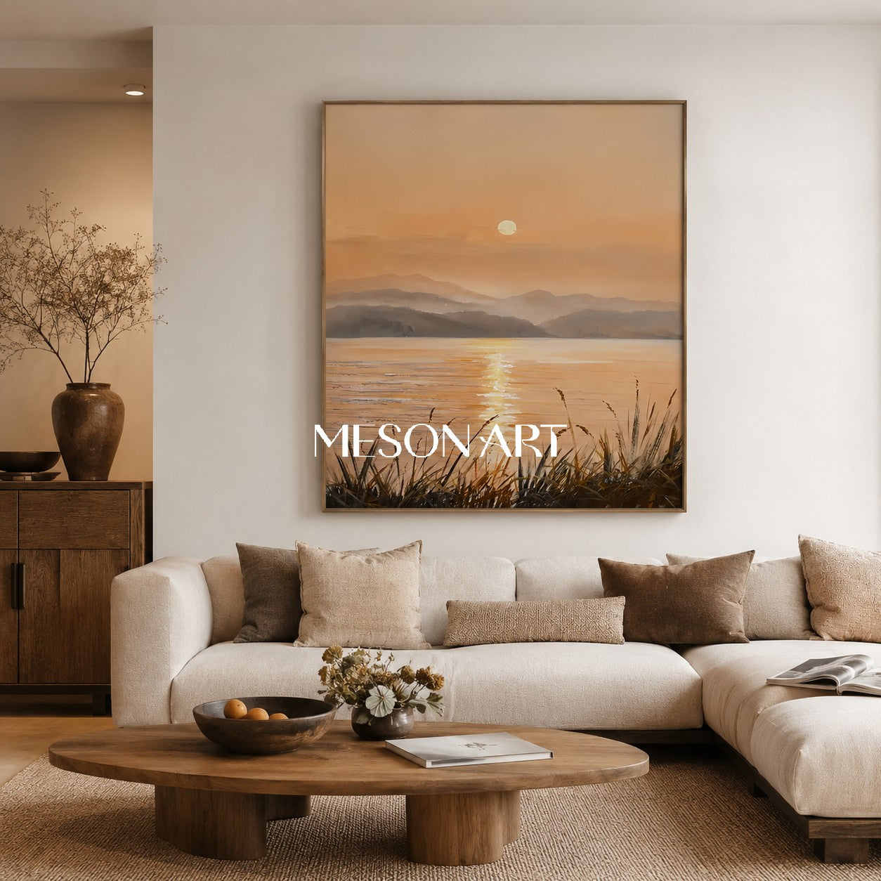 Sunrise Oil Painting Large Landscape Art Large Landscape Wall Art Landscape Painting on Canvas