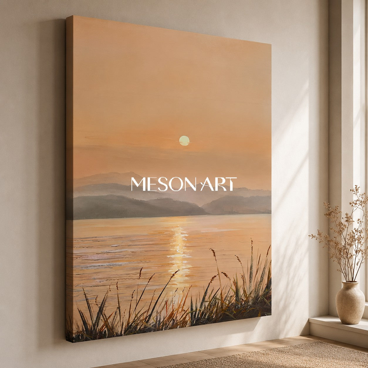 Sunrise Oil Painting Large Landscape Art Large Landscape Wall Art Landscape Painting on Canvas
