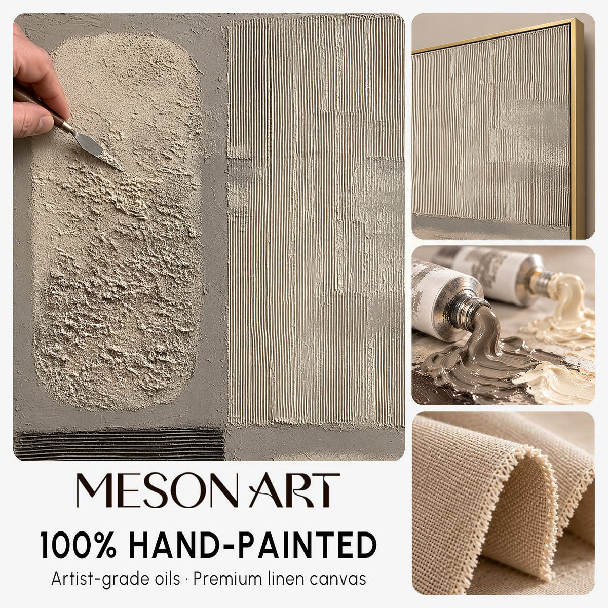 Original Wabi Sabi Minimalist Textured Abstract Wall Art Living Room