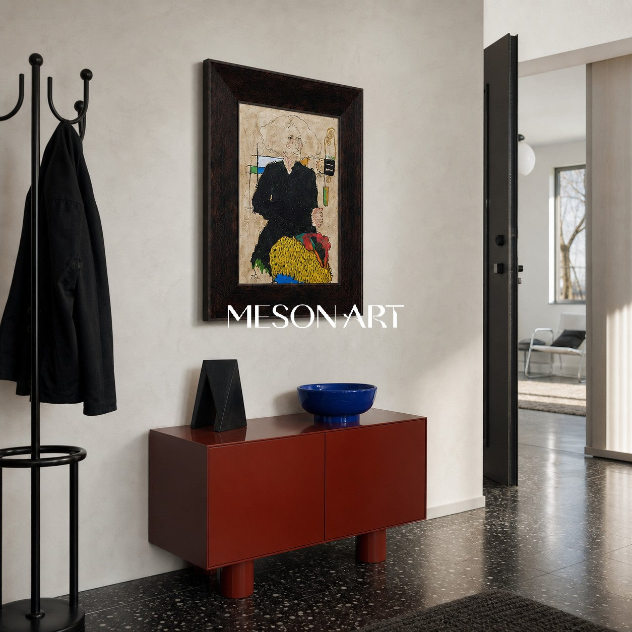 Abstract Expressionism Art Deco Painting For Modern Living Room And Home Office Decor