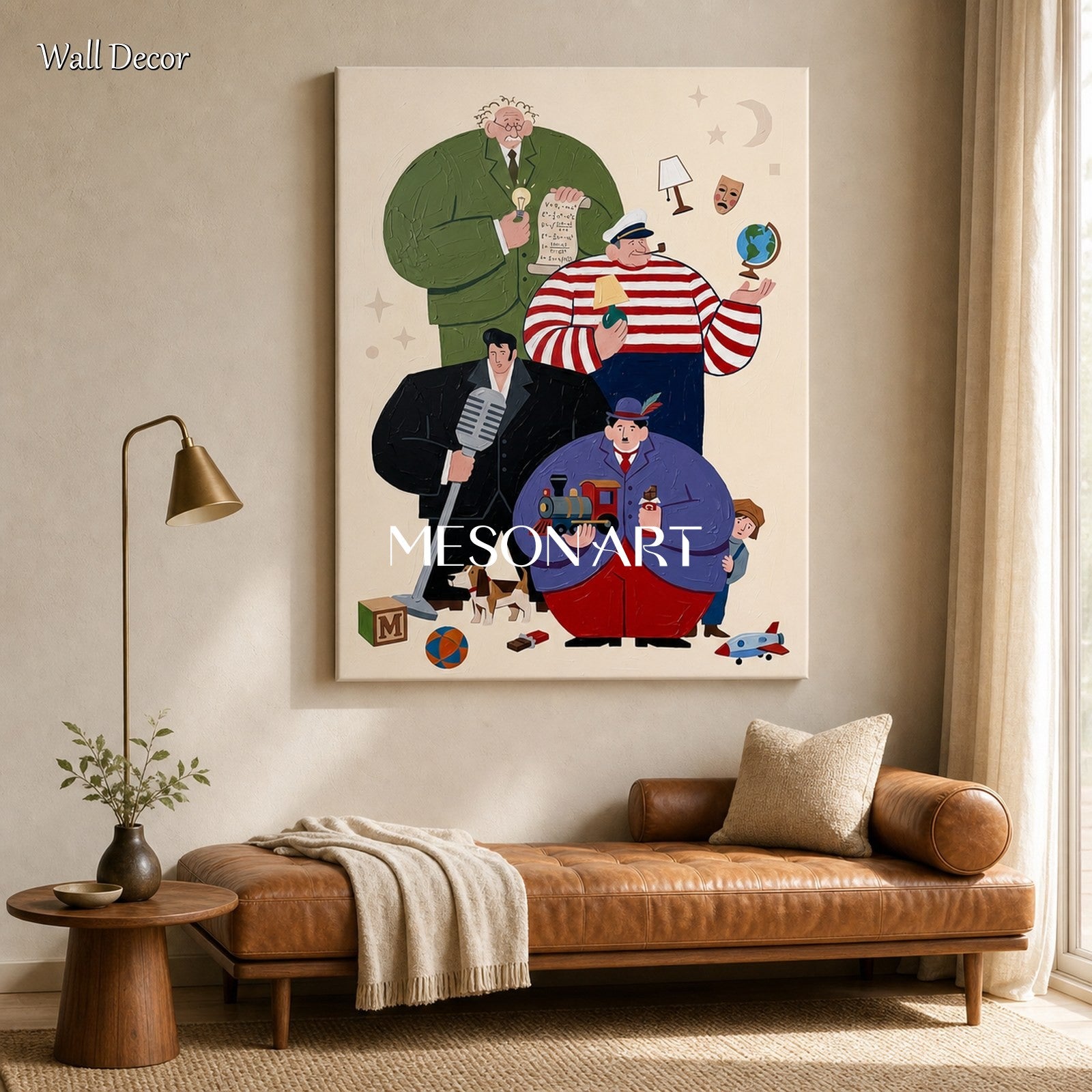Vibrant Pop Art Painting With Textured Relief For Eclectic Living Spaces