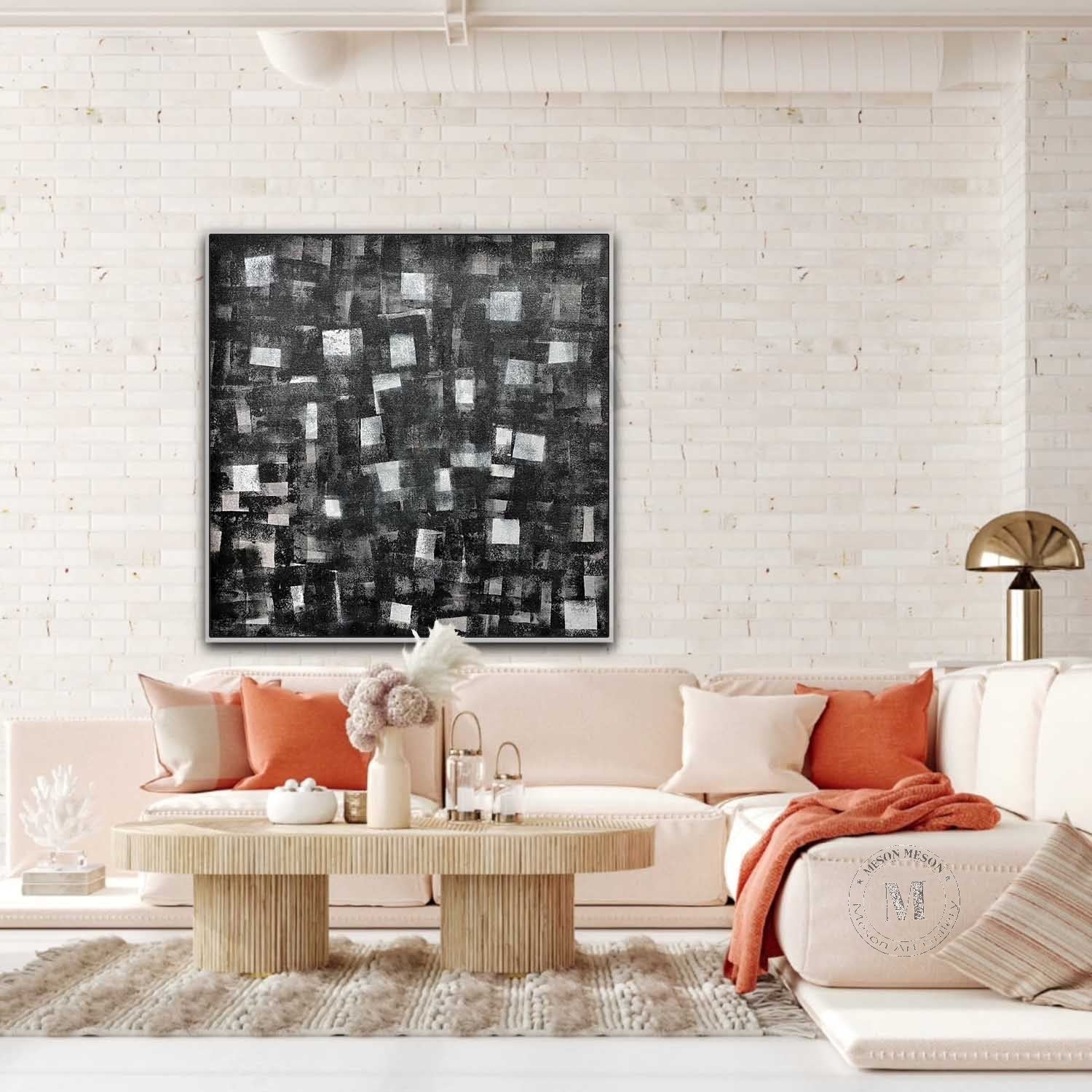 Gray and White Abstract Art for Sale Gray and White Abstract Wall Art Decoration Painting Minimalist Painting