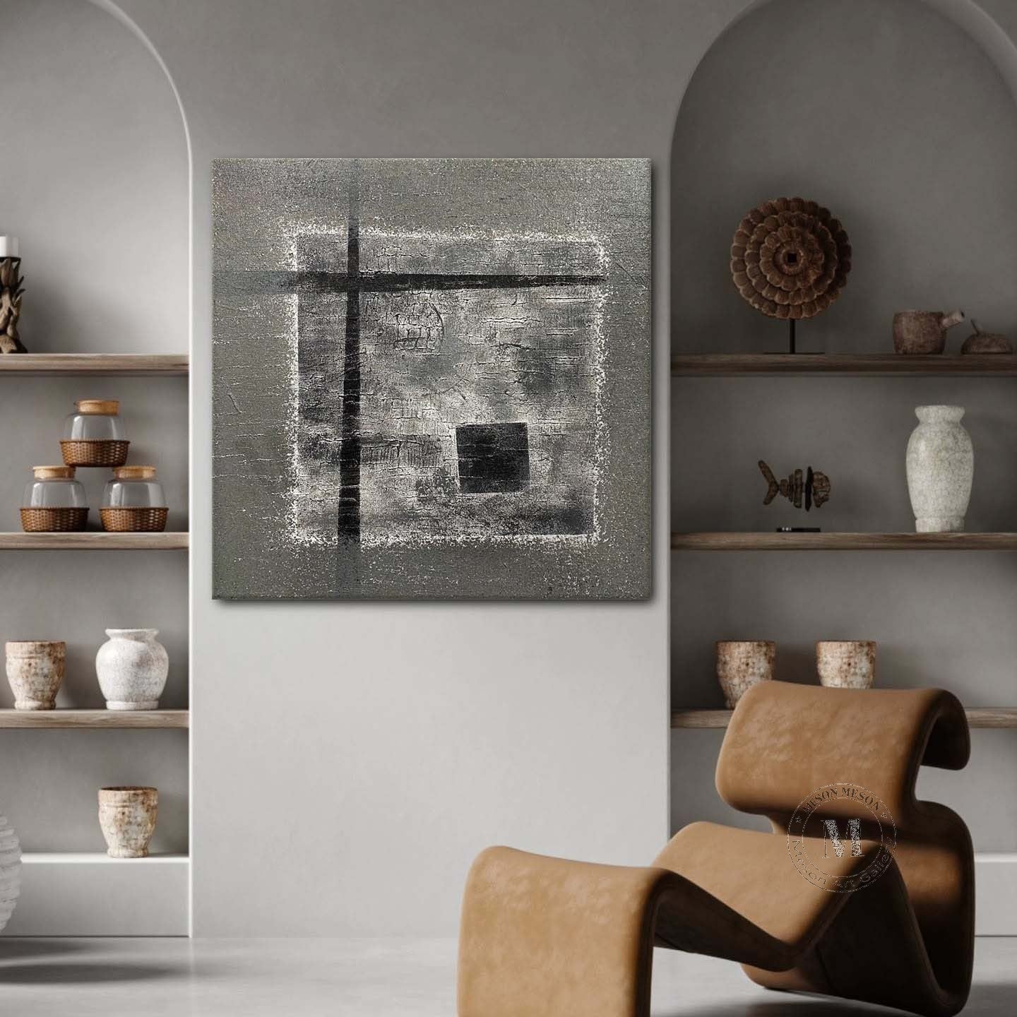 Dark Gray Abstract Art for Sale Dark Gray Abstract Wall Art Decoration Dark Gray Minimalist Painting