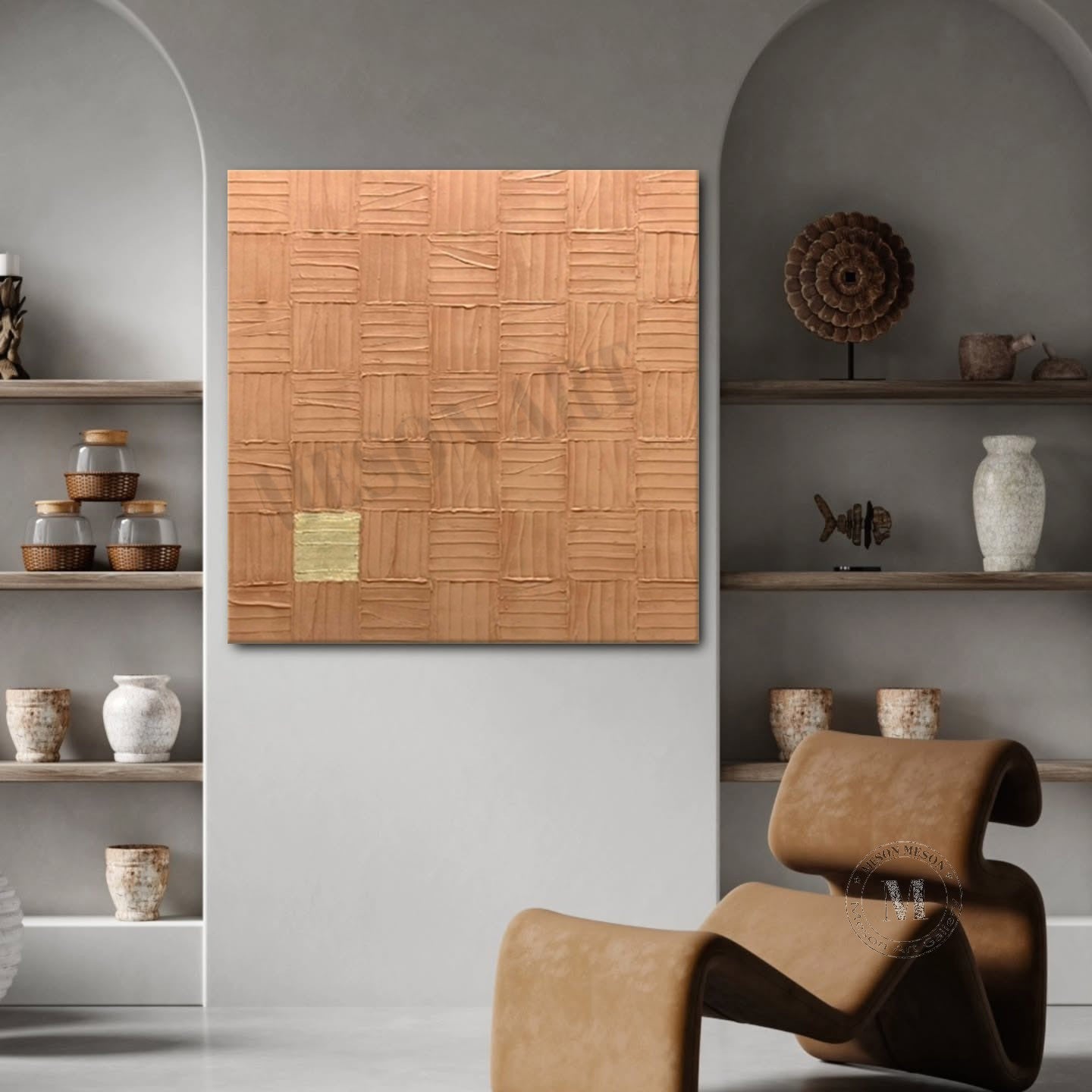 Brown Abstract Art for Sale Brown Abstract Wall Art Decoration Brown Minimalist Painting