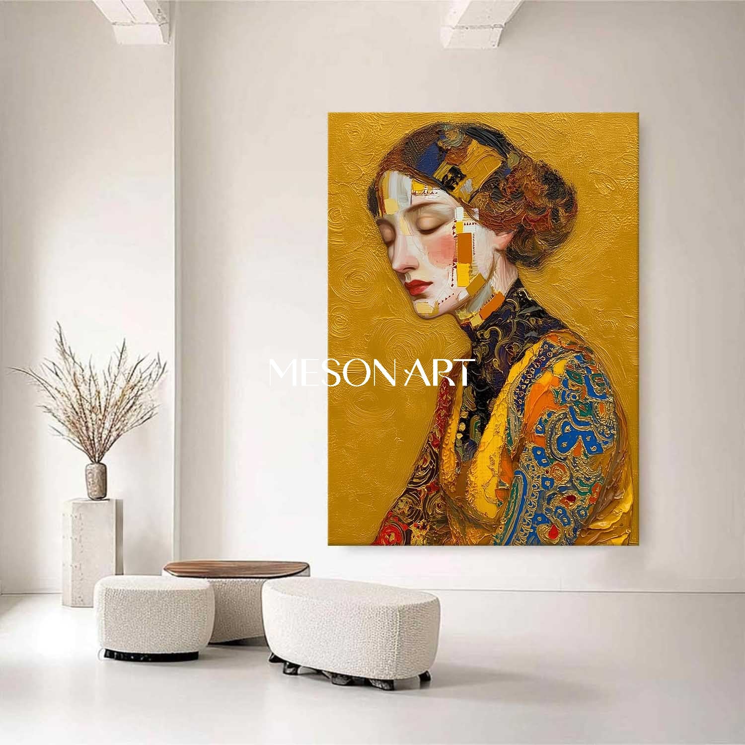 Large Contemporary Abstract Textured Framed Canvas Living Room On Sale