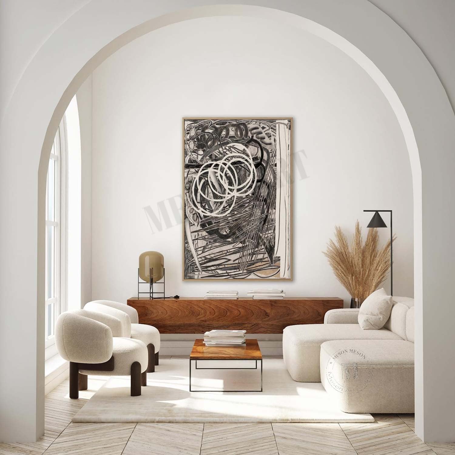 Large Gray Minimalist Painting Grey Lines Abstract Canvas Wall Decor Art For Sale