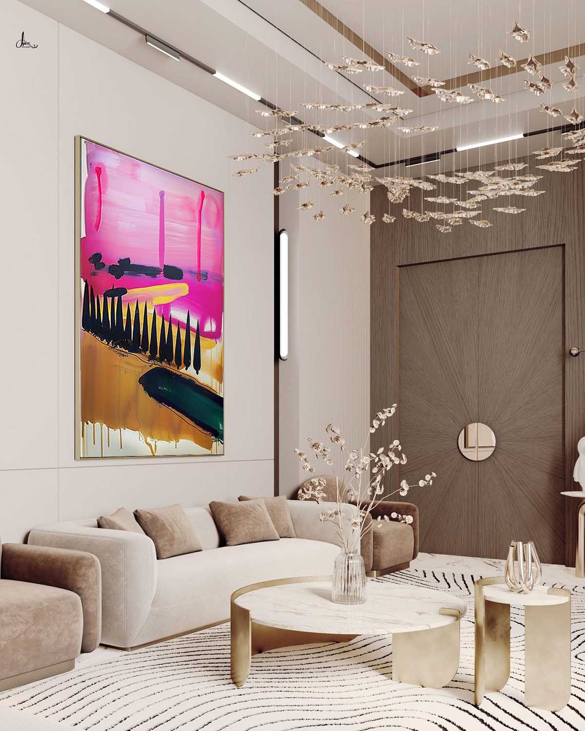 Colorful Landscape Abstract Art for Sale Colorful Landscape Canvas Wall Art Palette Landscape Art
