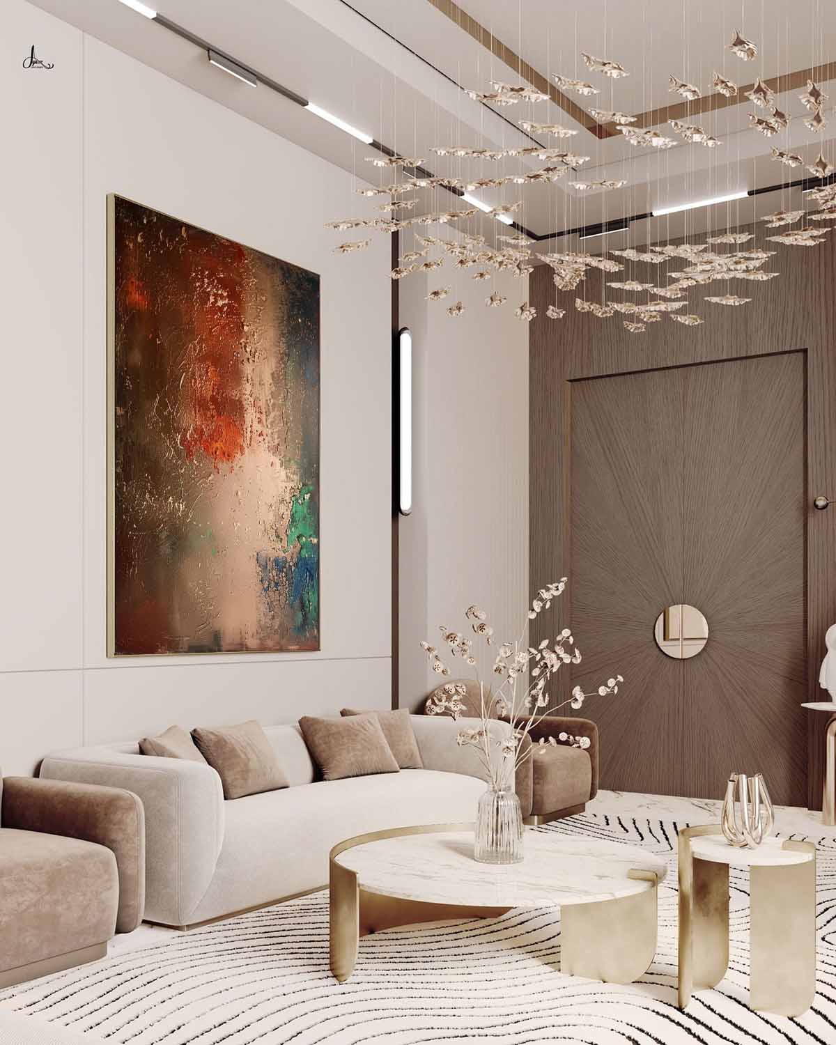 Large Gold Textured Abstract Art Wabi-Sabi Wall Art Decor Gold Abstract Minimalist Oil Painting On Canvas