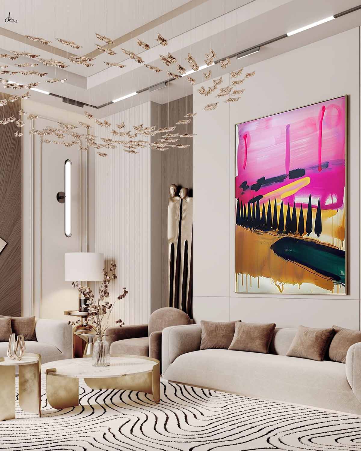 Colorful Landscape Abstract Art for Sale Colorful Landscape Canvas Wall Art Palette Landscape Art