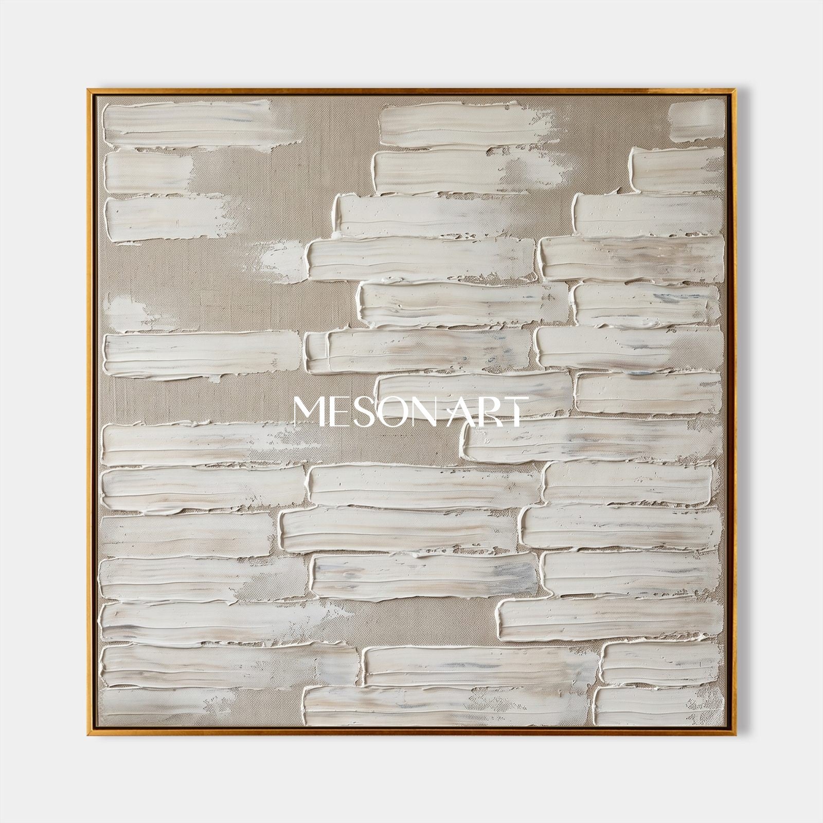 Minimalist Abstract Wall Art With Textured Relief For Modern Living Room Decor