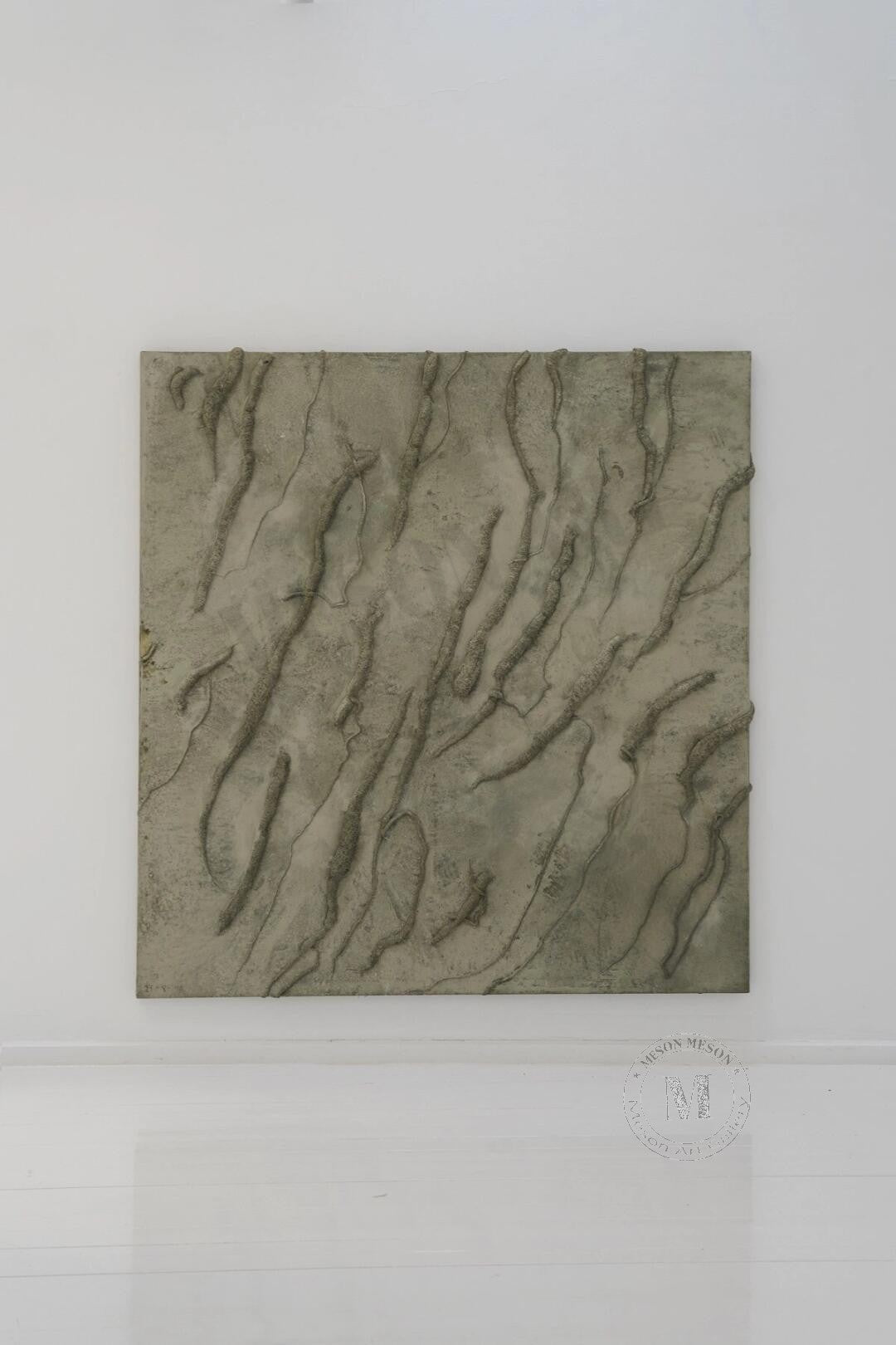 Large 3D Taupe Minimalist Texture Painting Taupe Abstract Canvas Wall Decor Art for Sale
