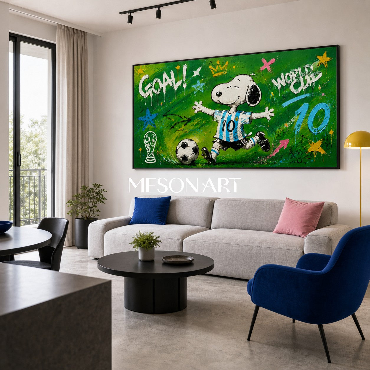 Snoopy World Cup Graffiti Art For Kids Room And Living Space Decor